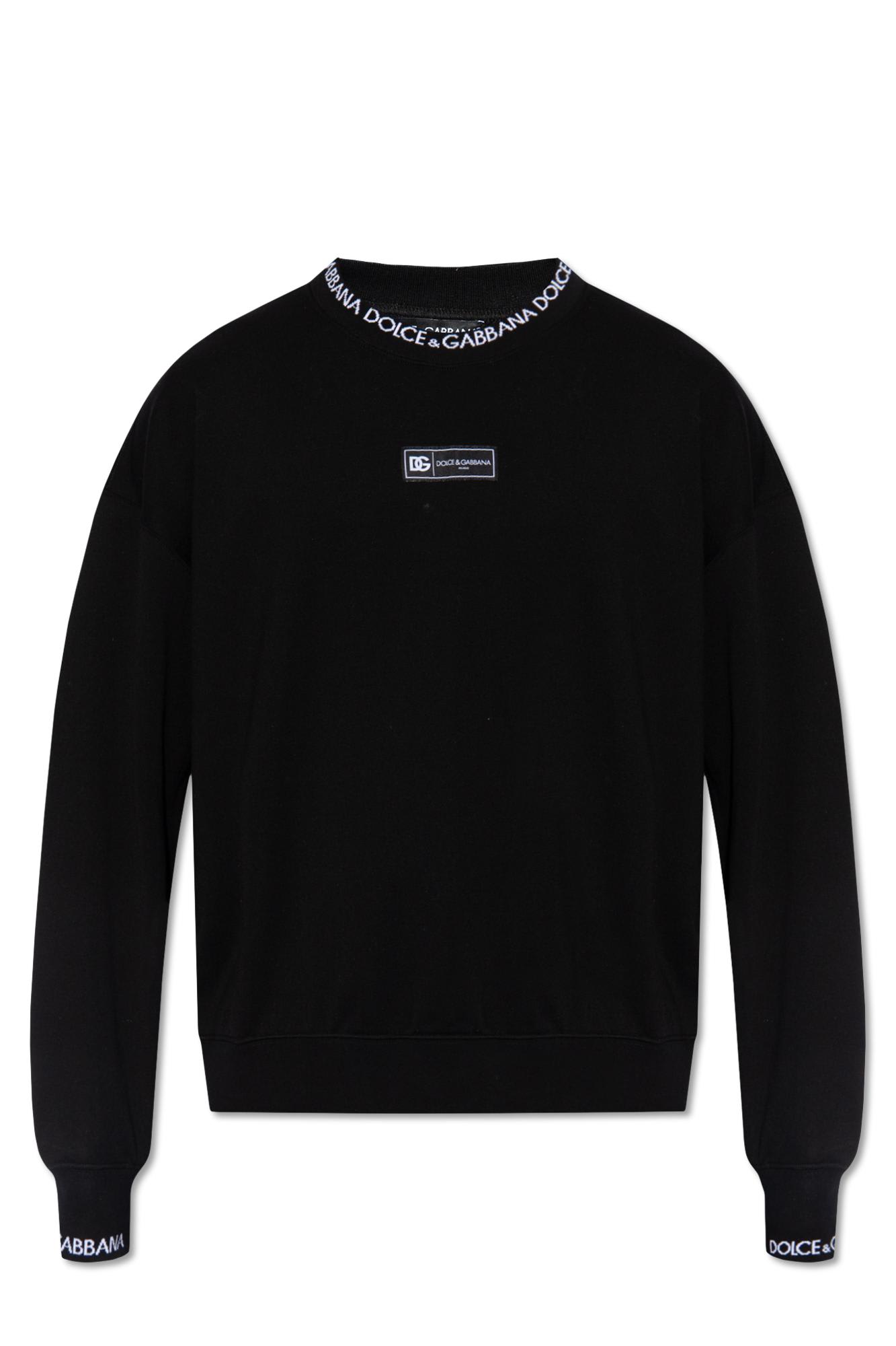 Shop Dolce & Gabbana Sweatshirt With Logo Patch In Black