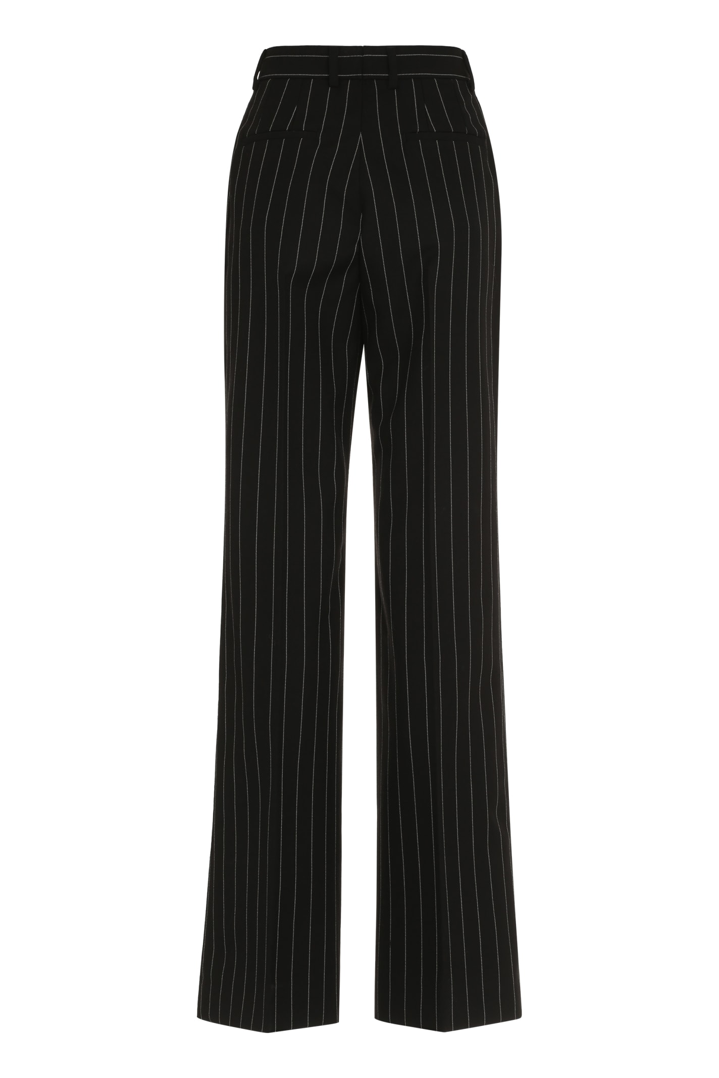 Shop Dolce & Gabbana Wool Trousers In Black