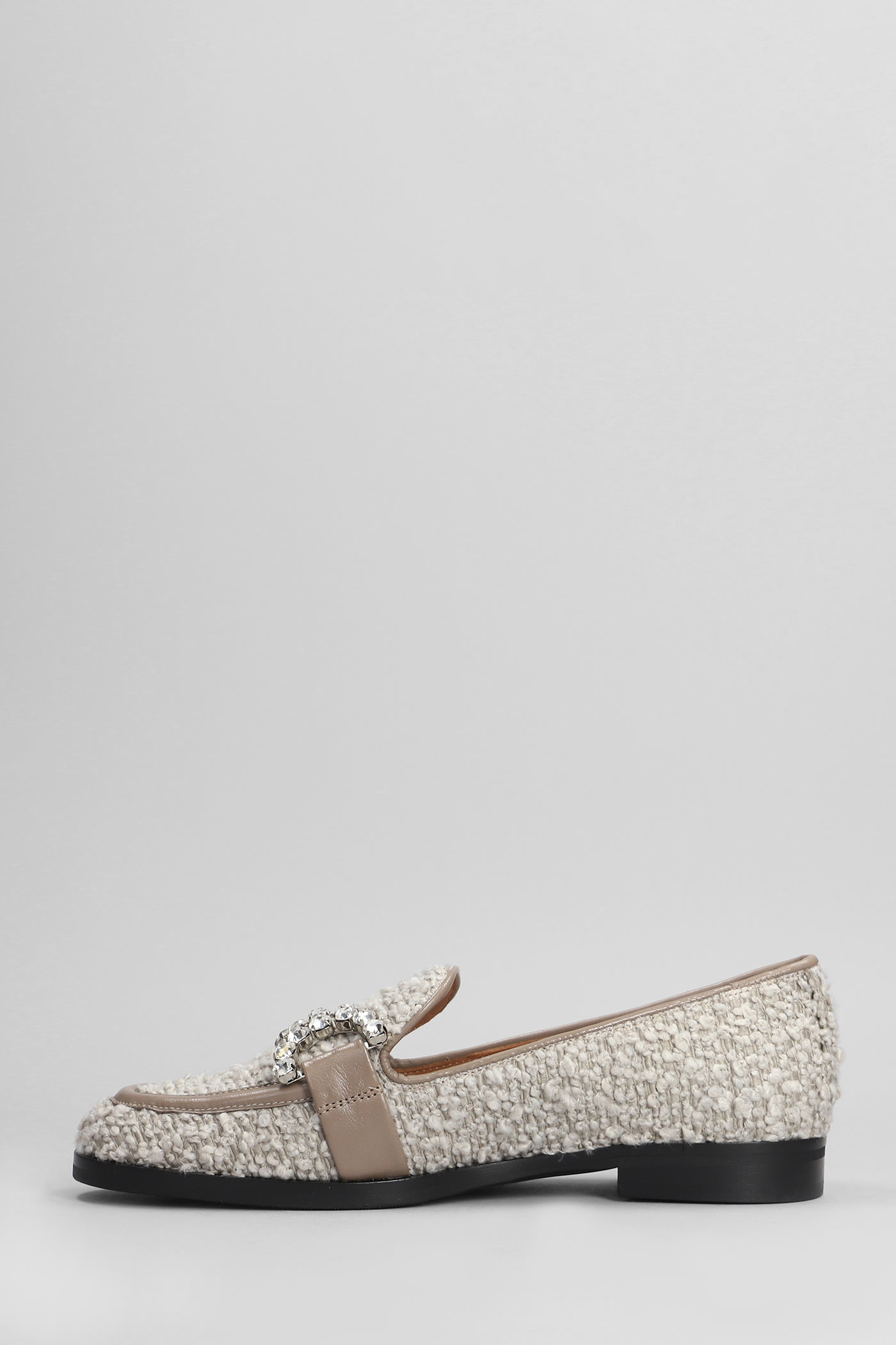 Shop Roberto Festa Joys Loafers In Beige Wool