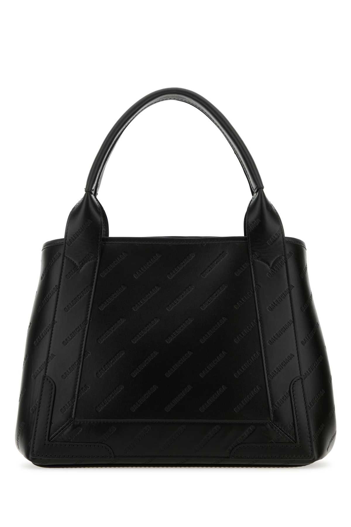 Shop Balenciaga Black Leather Cabas Handbag