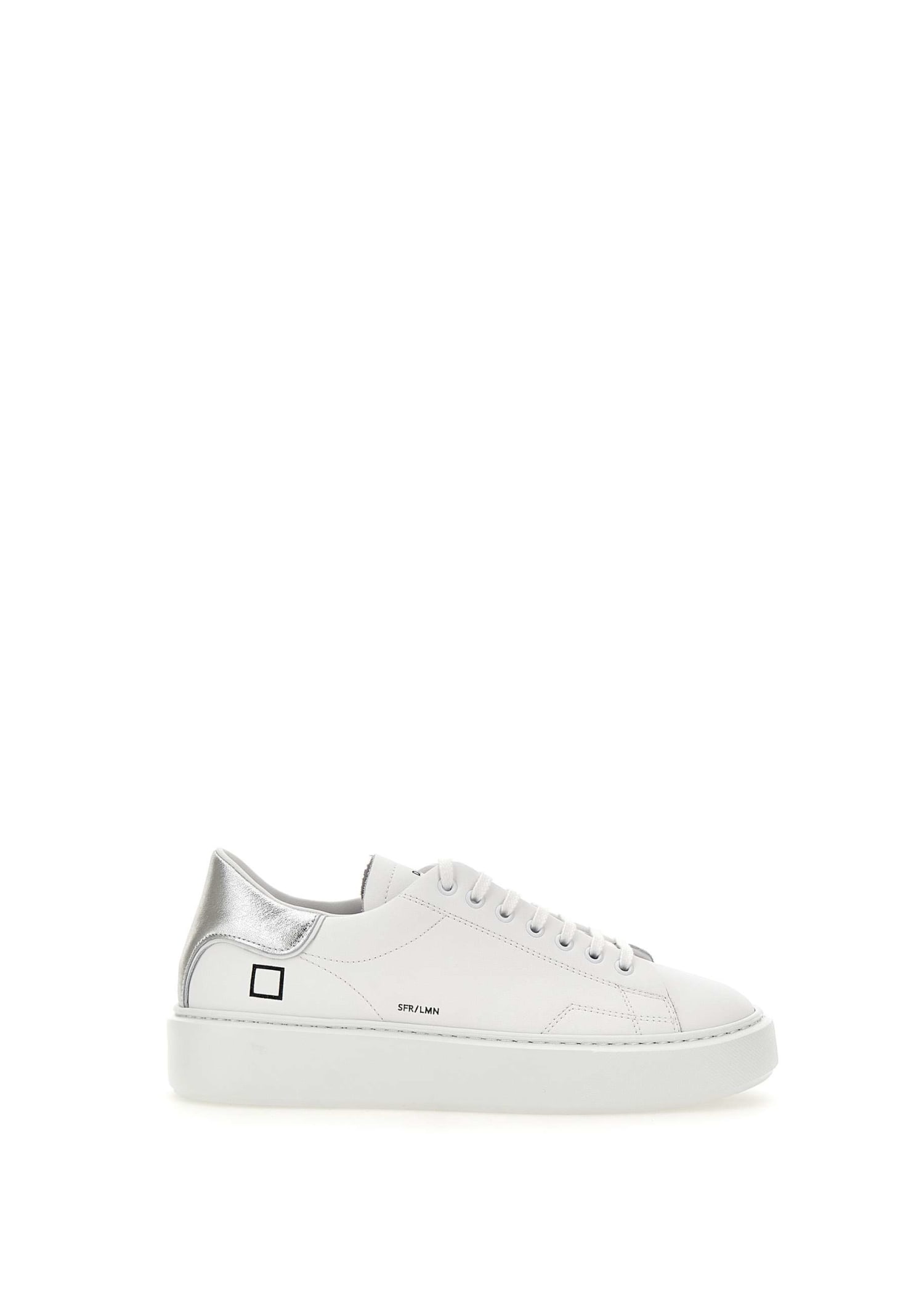 Shop Date Sfera Laminated Leather Sneakers In White