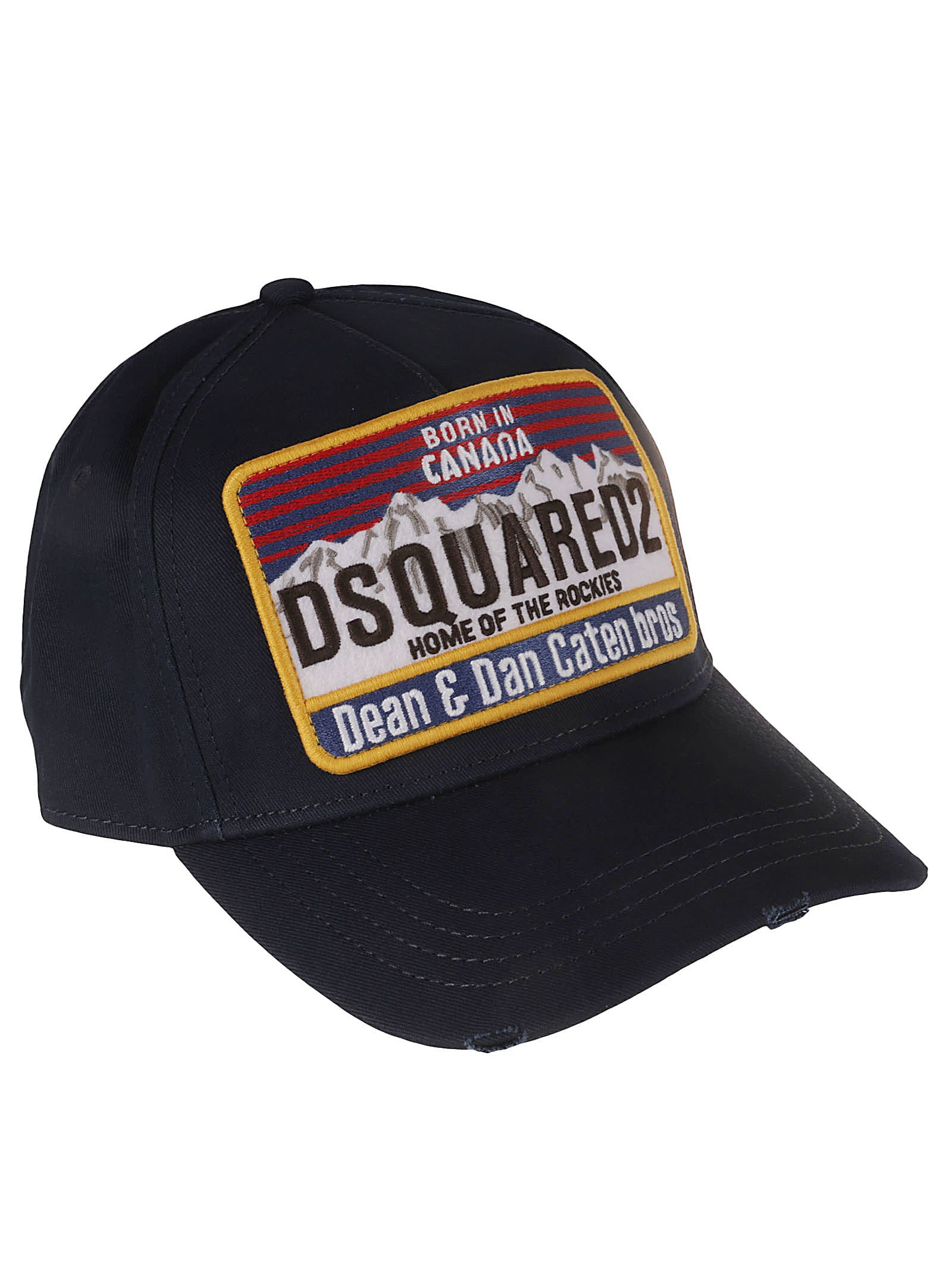 Dsquared2 Logo Patch Baseball Cap In Navy