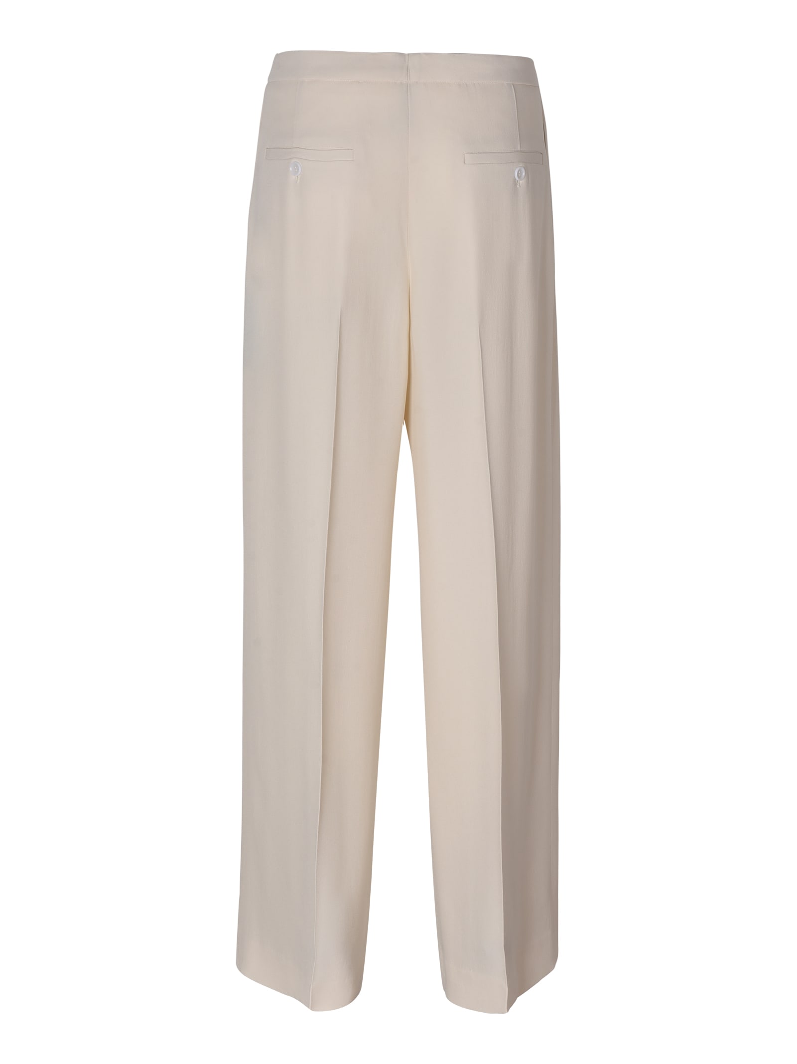 Shop Aspesi Straight Length Trousers In Ivory