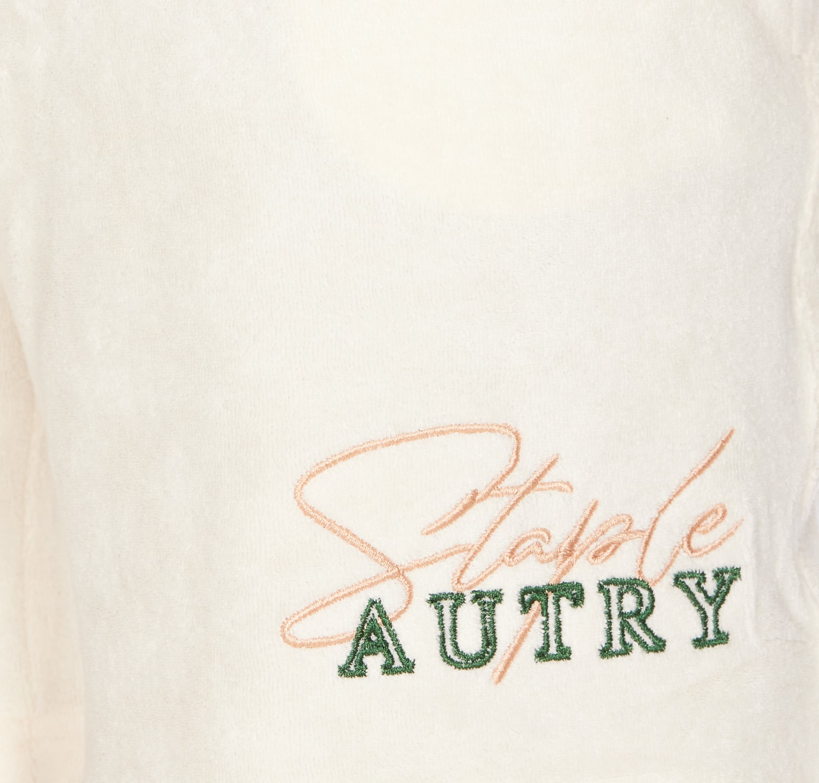 Shop Autry White Bermuda Shorts With Drawstring And Staple X Logo Detail In Jersey Man