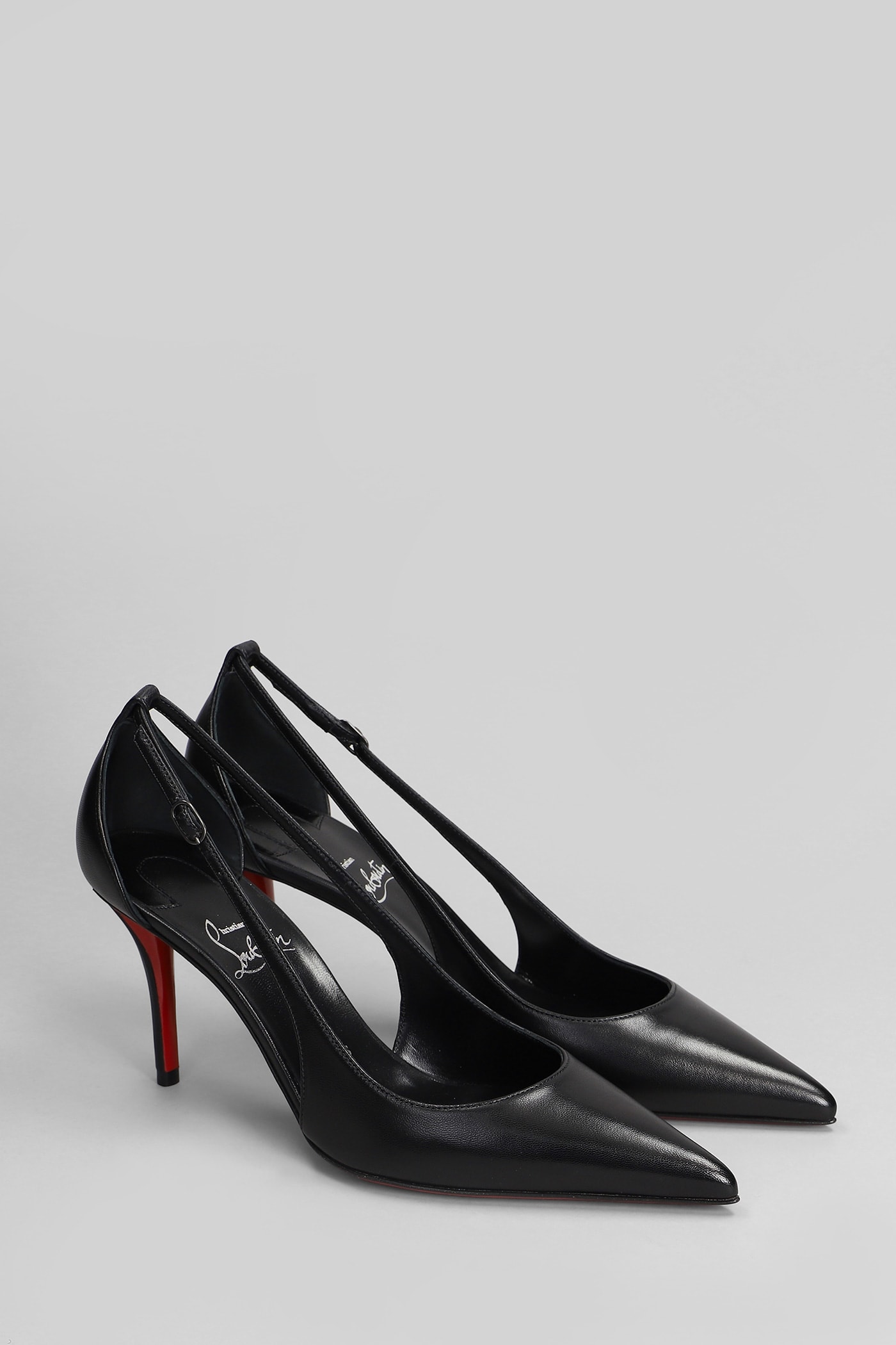 Shop Christian Louboutin Apostrophatoric 80 Pumps In Black Leather