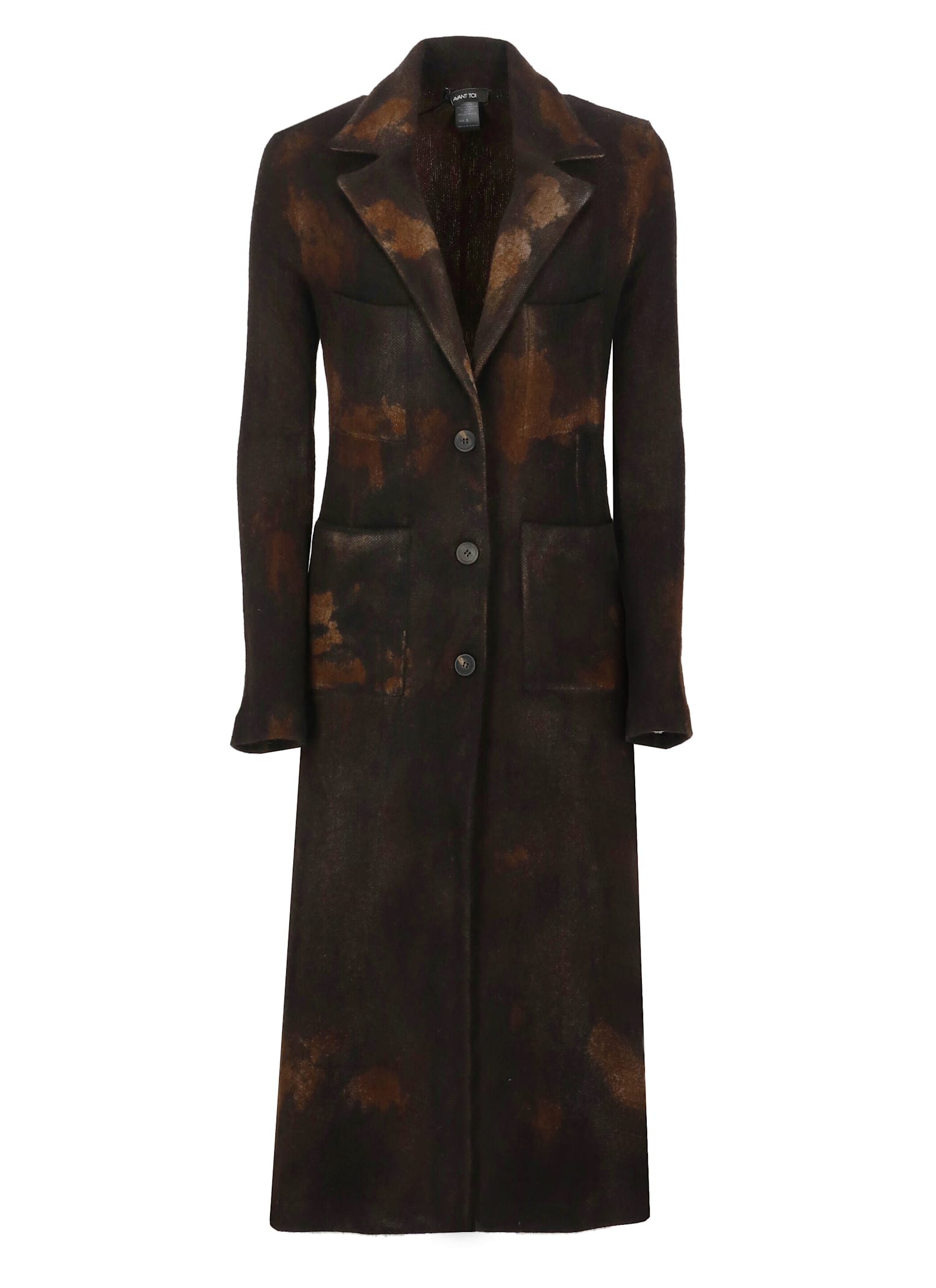 Shop Avant Toi Rever Micro Coat In Brown