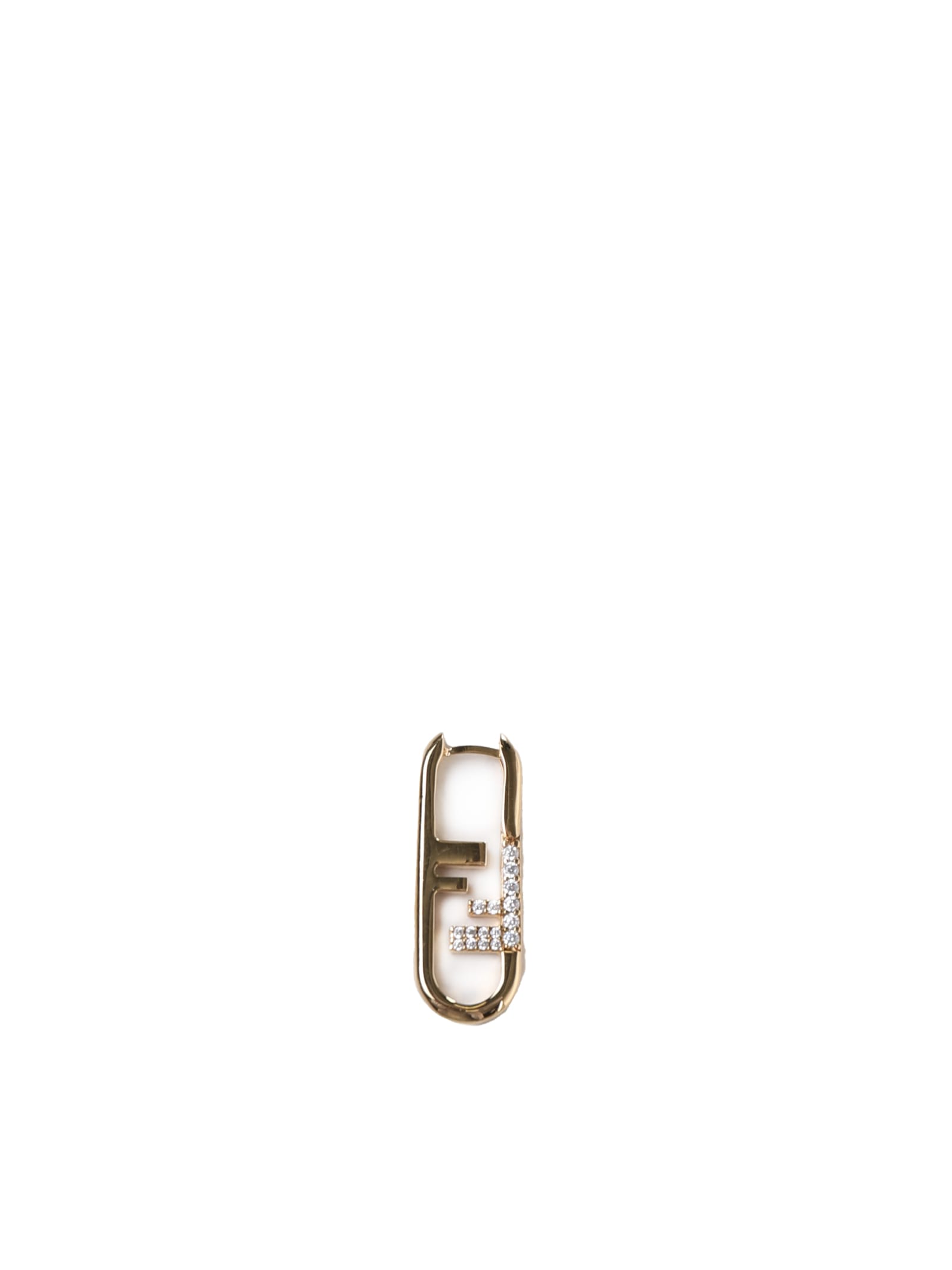 Shop Fendi Olock Earrings In Golden