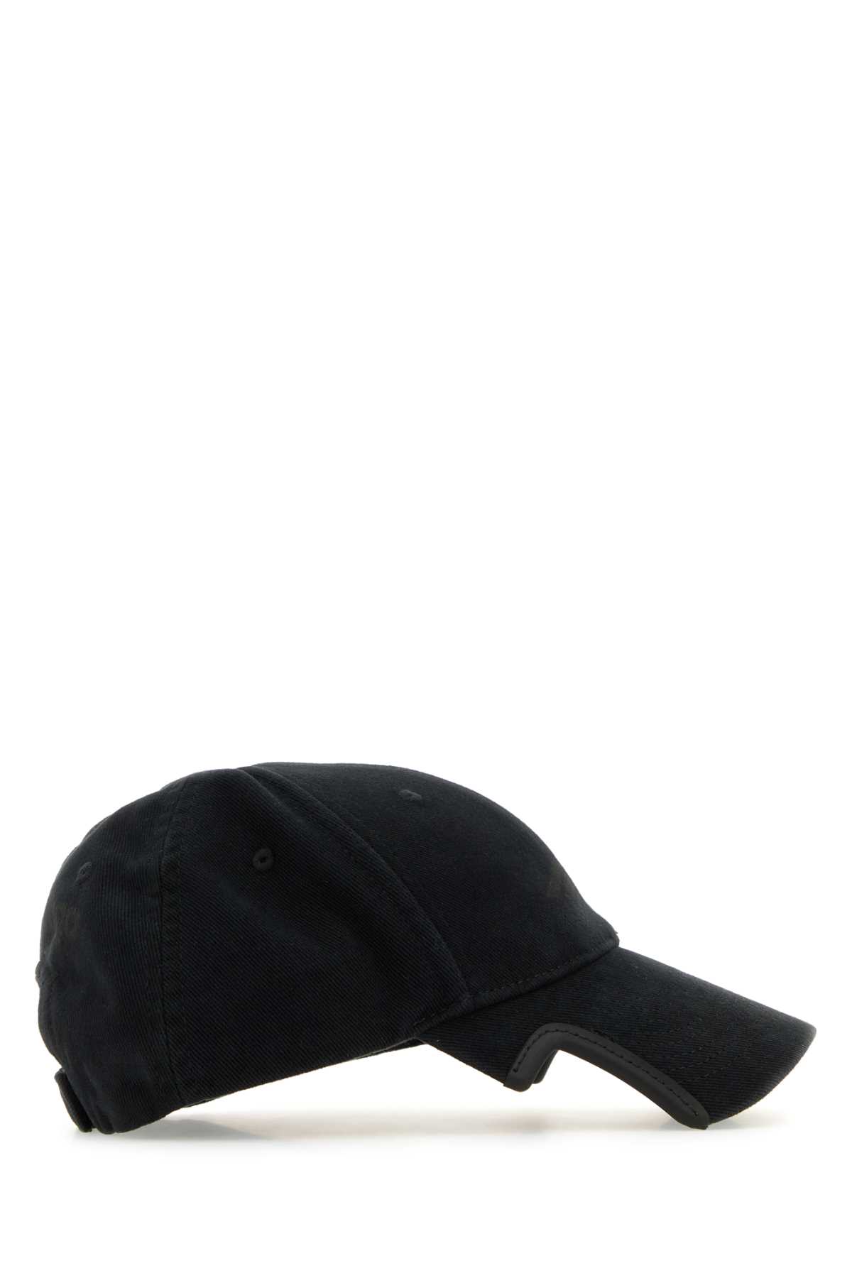 Shop Balenciaga Black Drill 3b Stencil Baseball Cap