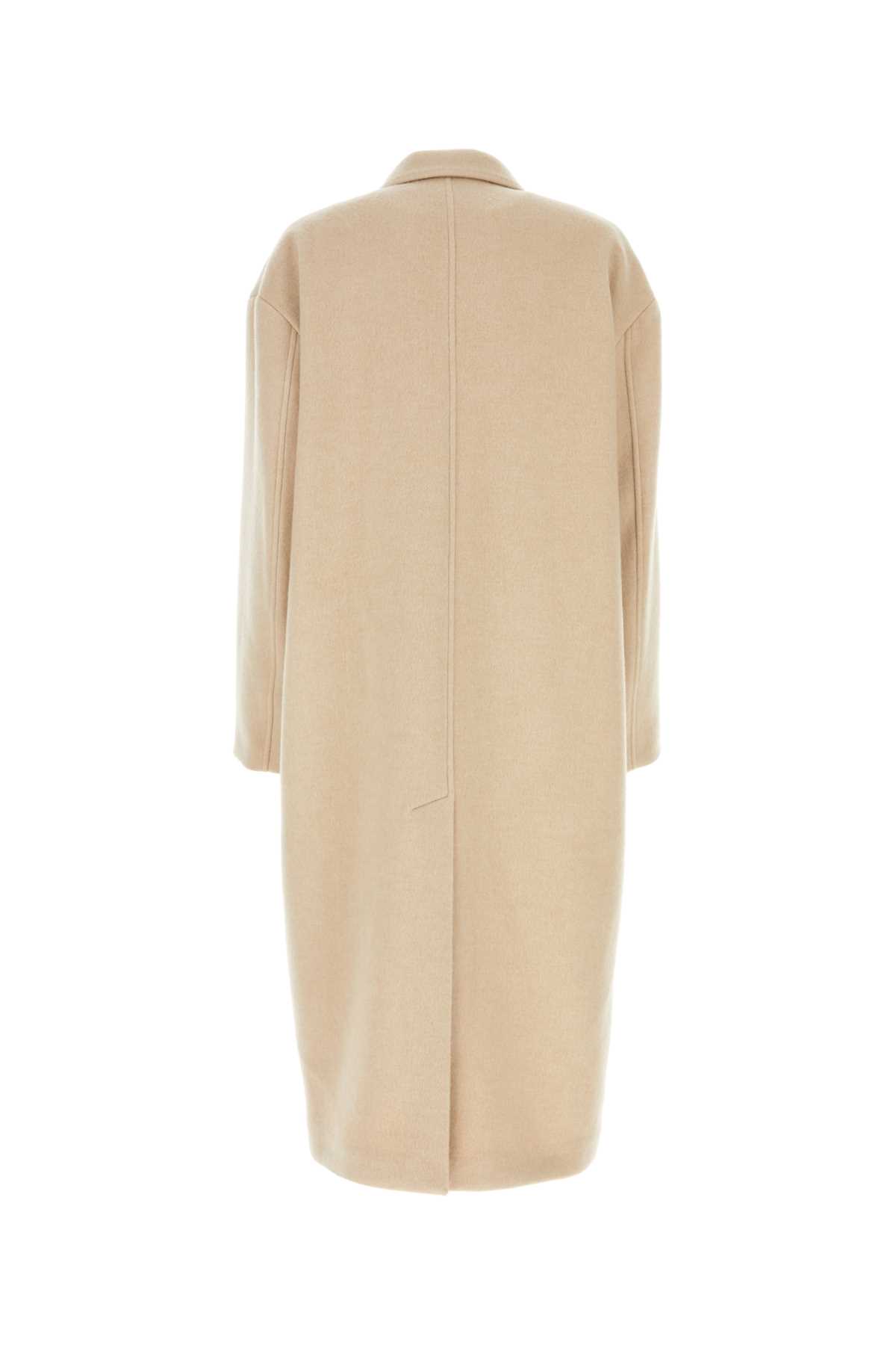 Shop Isabel Marant Sand Wool Blend Efezia Coat In Beige