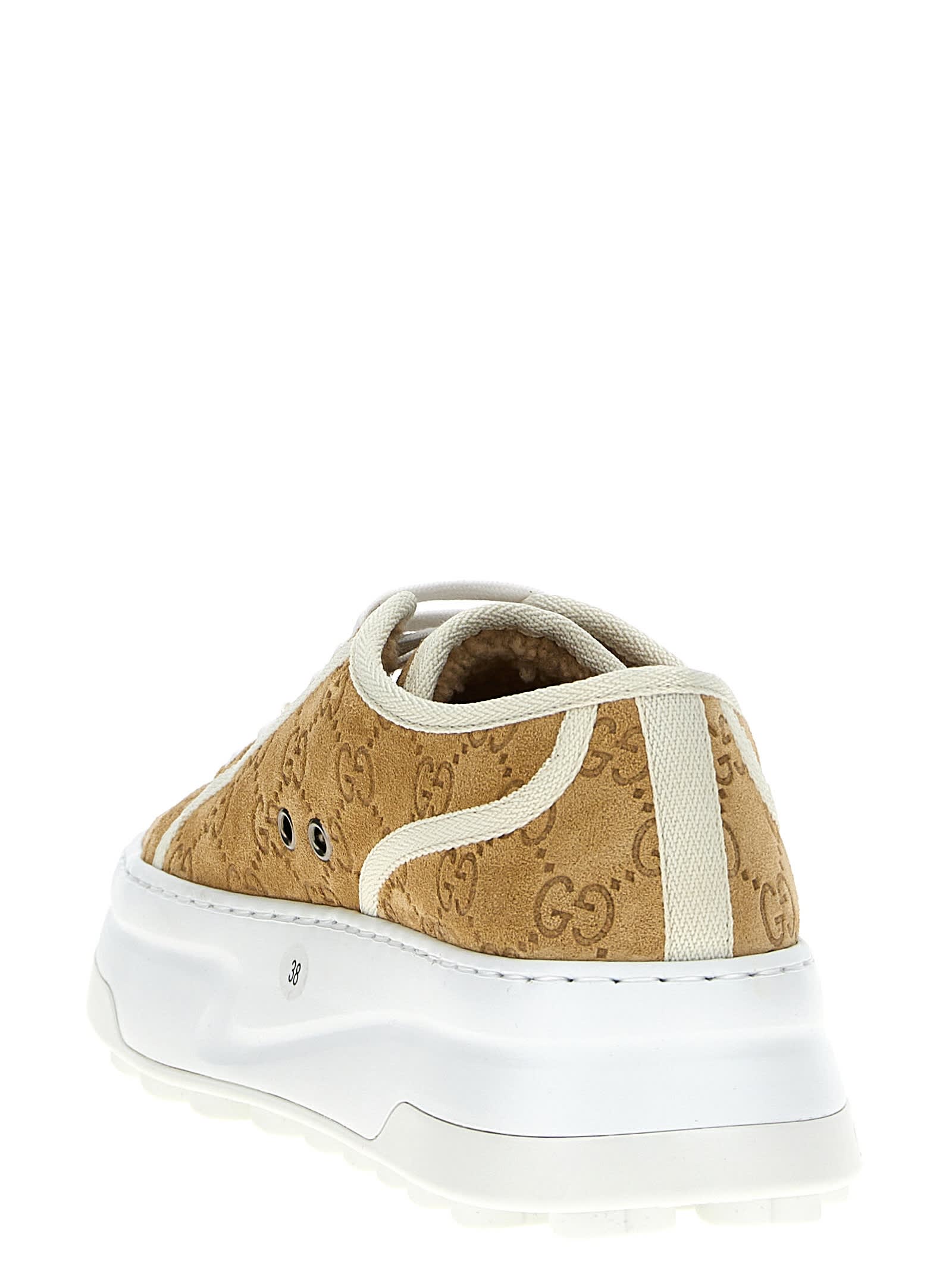 Shop Gucci Tennis 1977 Sneakers In Beige