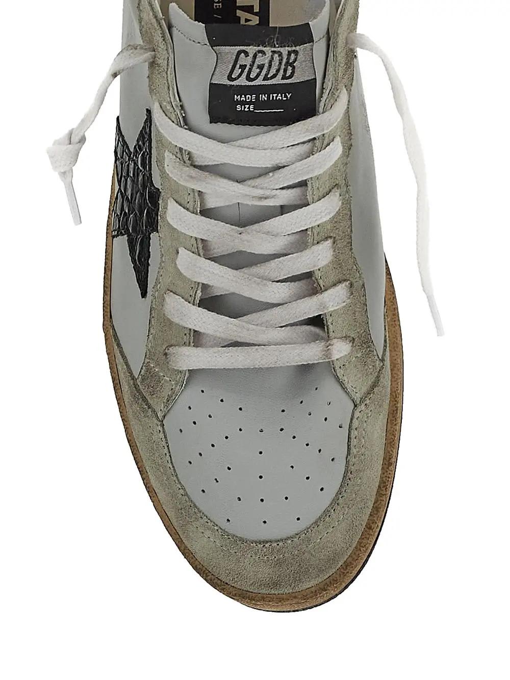 Shop Golden Goose White Leather Ball Star Sneakers In White/milk/ice/teal/red