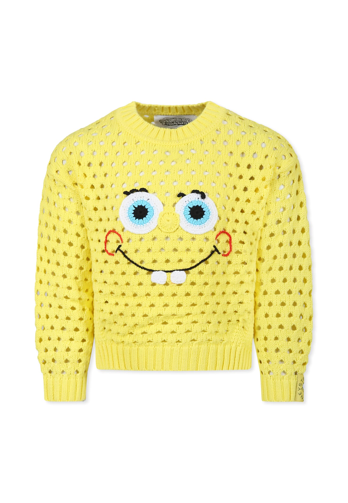 Stella Mccartney Yellow Sweater For Girl With Spongebob In Yellow