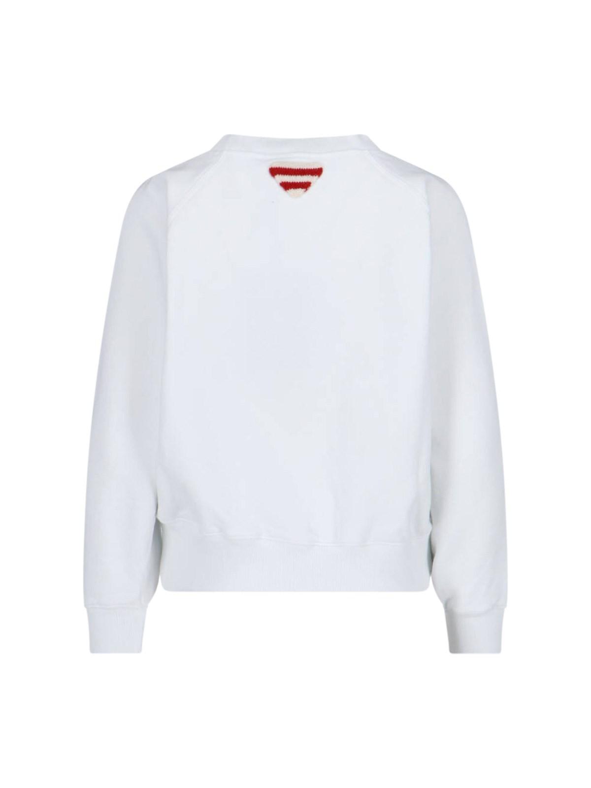 Prada Logo Crewneck Sweatshirt In White