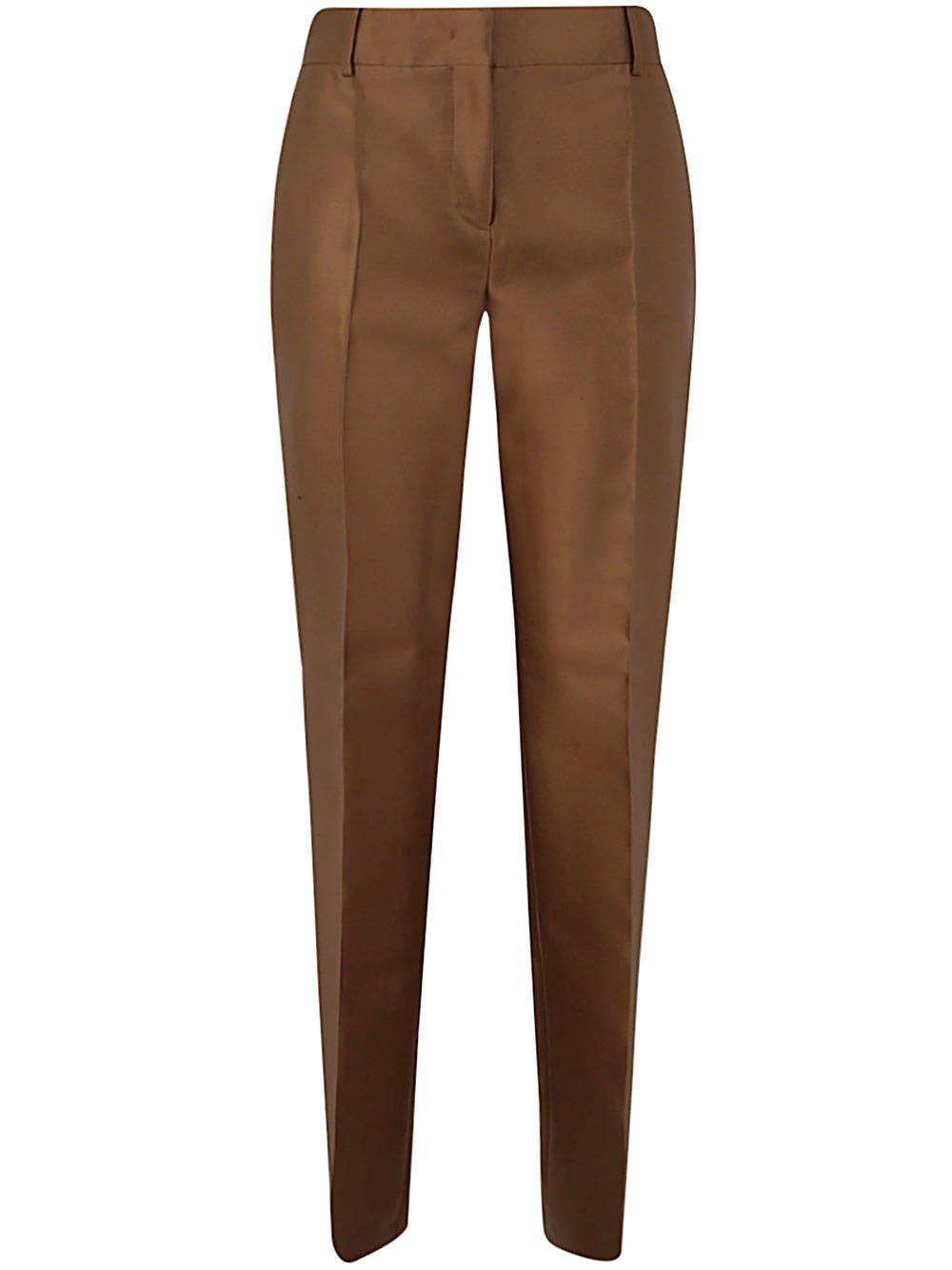 Mikado Mid-rise Satin Tailored Trousers