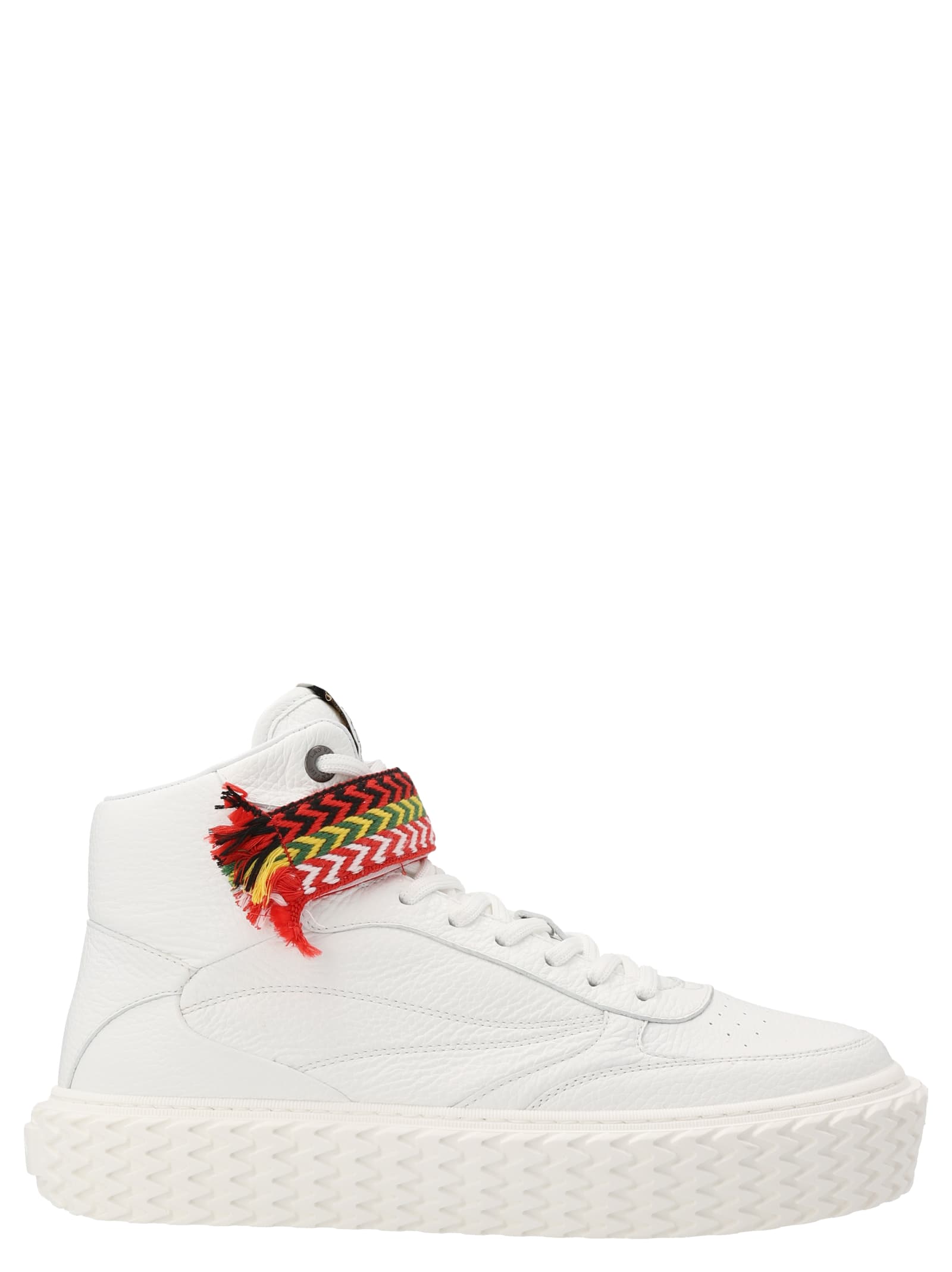 Shop Lanvin Montantes Curbies 2 Sneakers In White