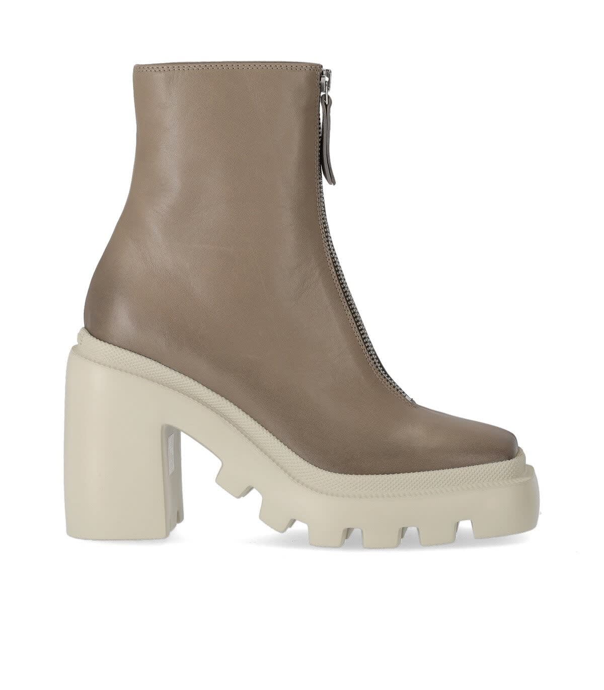 VIC MATIE VIC MATIÉ ETNA DOVE GREY HEELED ANKLE BOOT