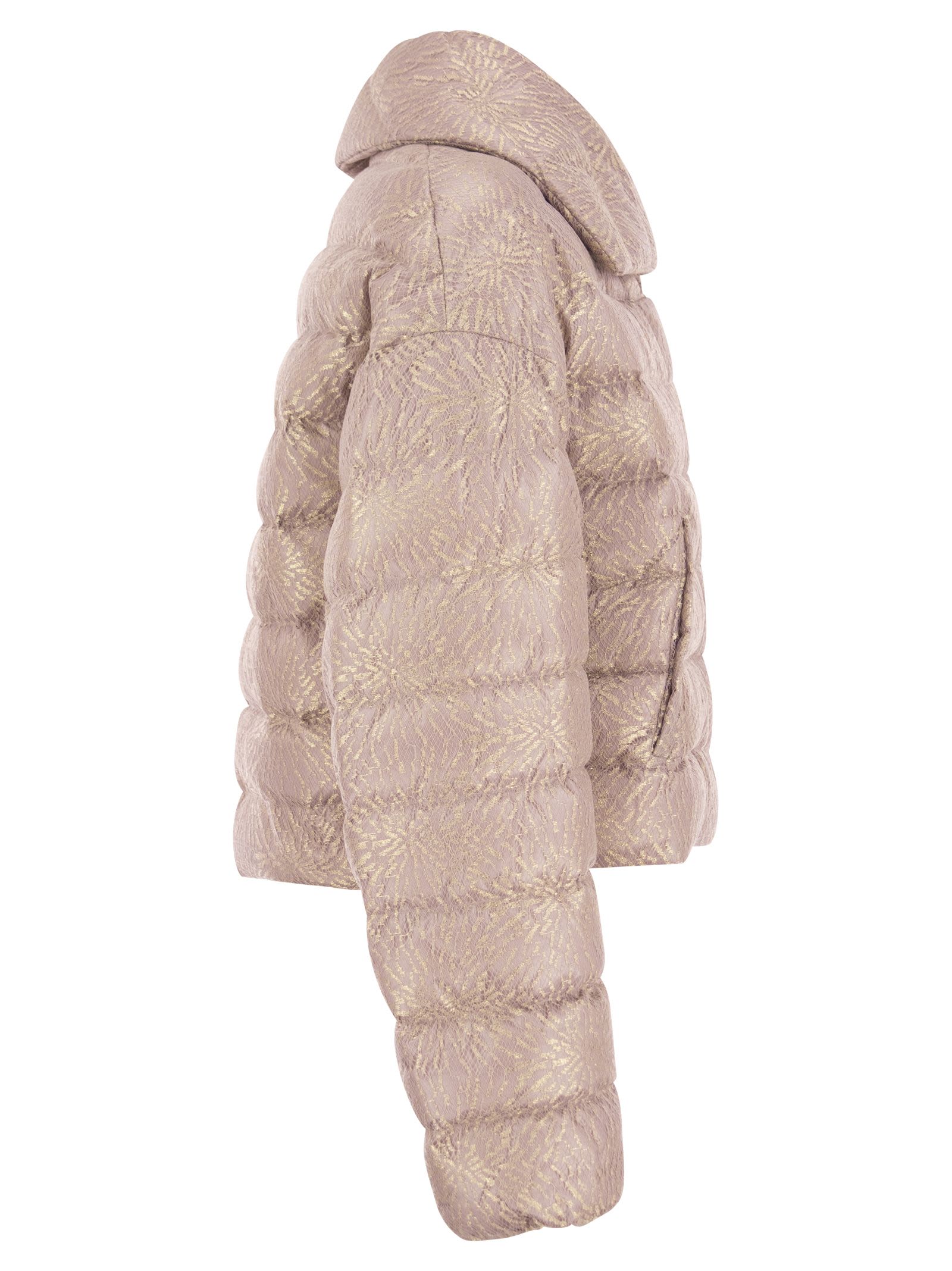 Herno New Lace Resort Bomber Jacket In Neutral