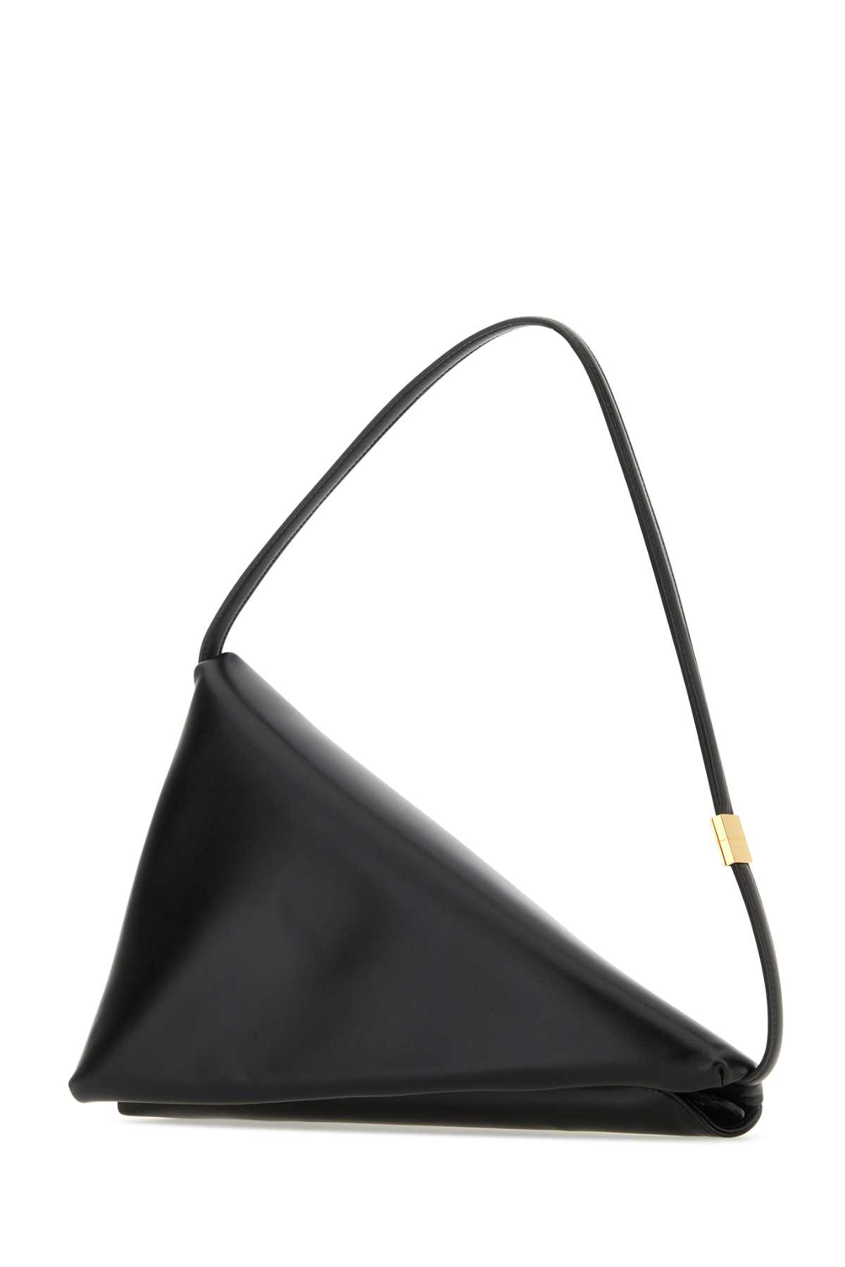 Marni Black Leather Prisma Handbag In 00n99