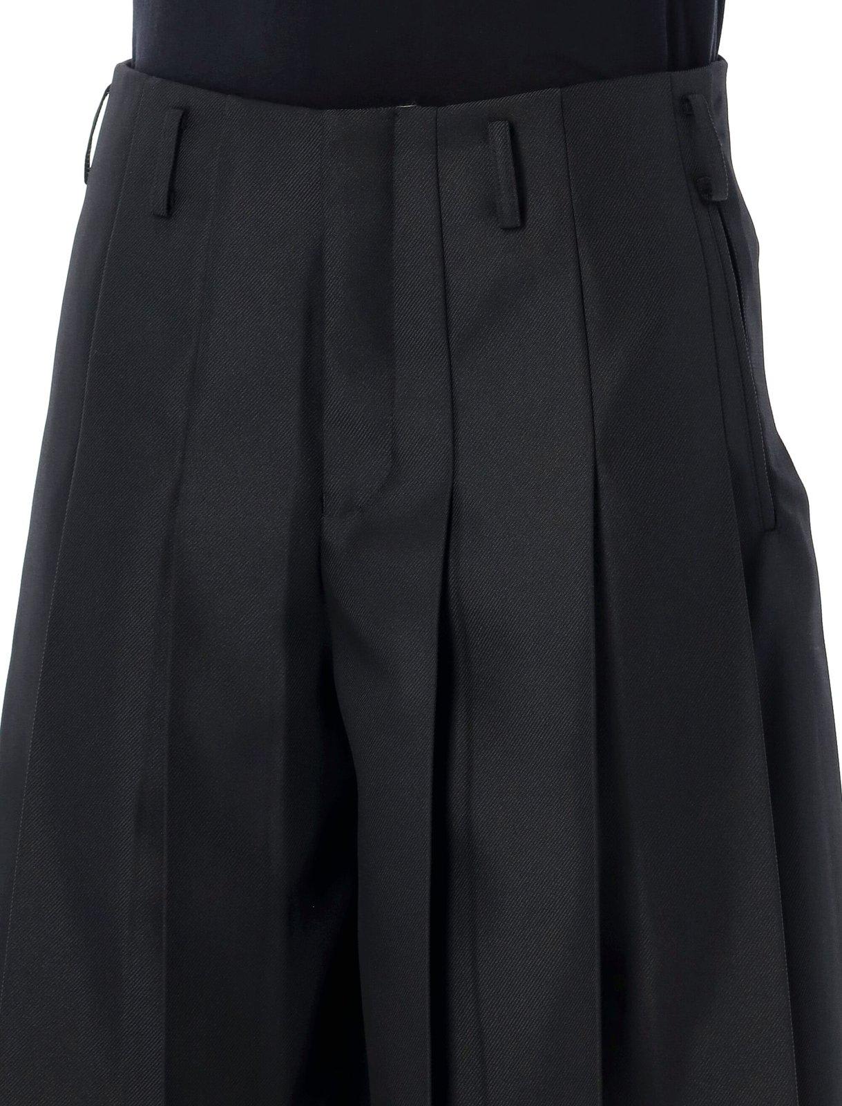 Shop Comme Des Garçons Fully-pleated Zipped Pants In Black