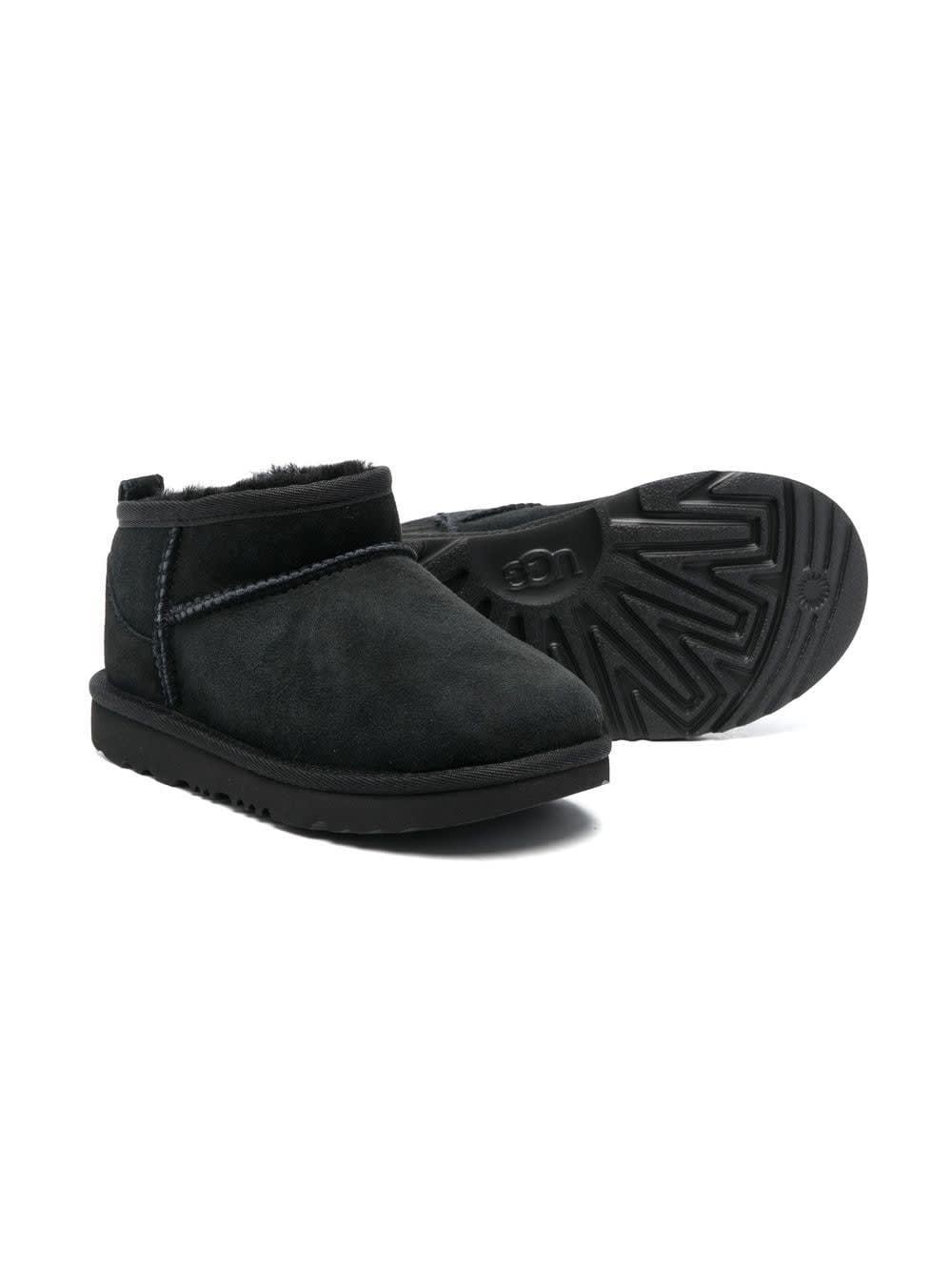 Shop Ugg Black Classic Ultra Mini Boots