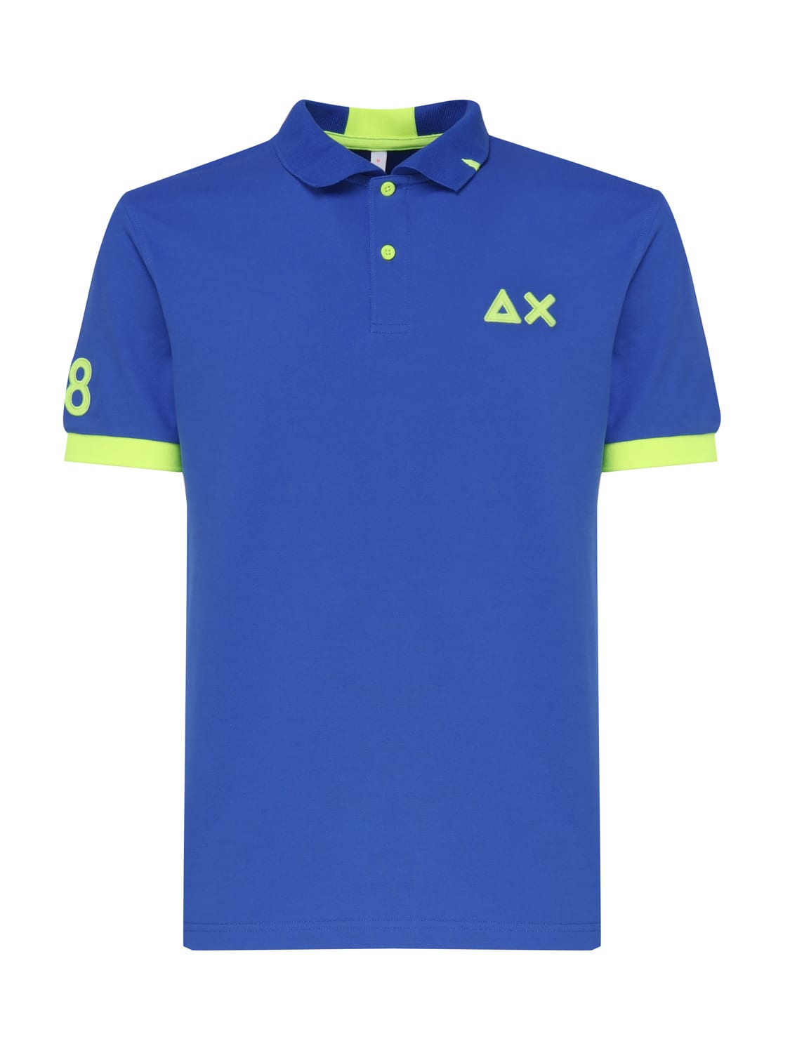 Shop Sun 68 Polo T-shirt With Front Logo In Blue