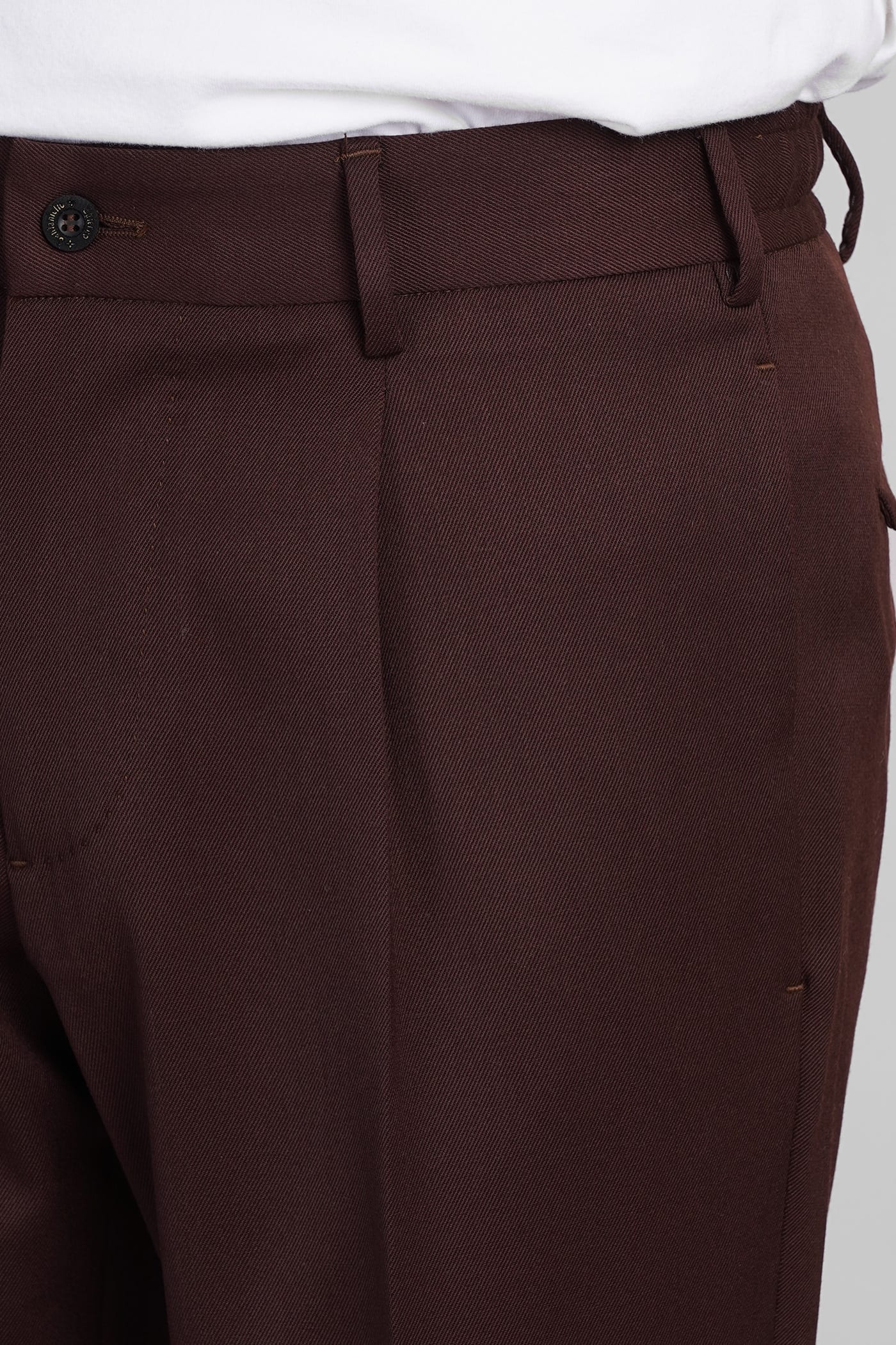 Shop Santaniello Irno Viag Pants In Bordeaux Polyester