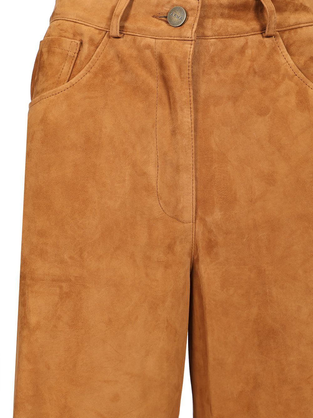 Arma Straight-leg Cropped Leather Trousers In Brown
