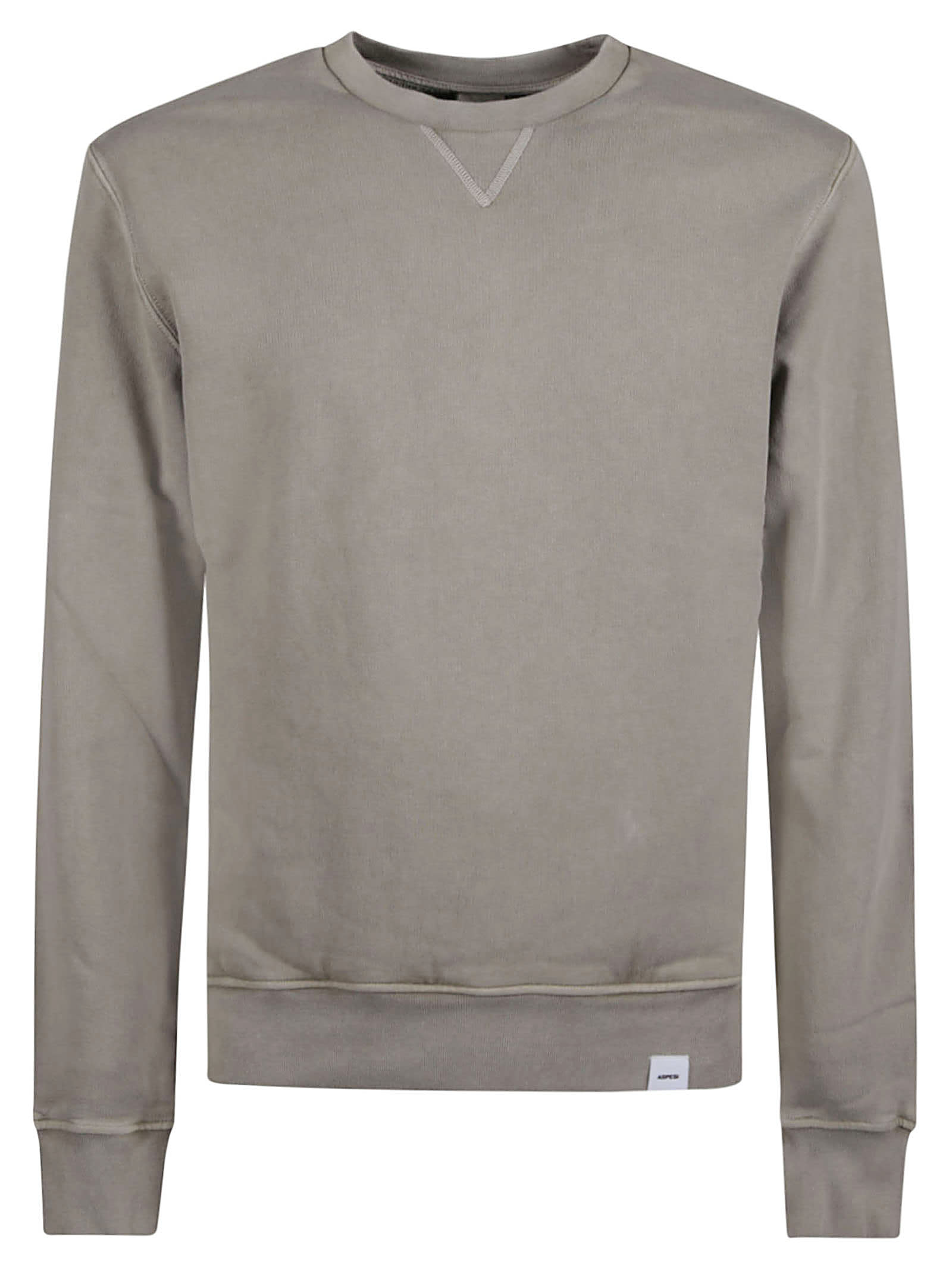 Aspesi Round Neck Sweatshirt In Gray