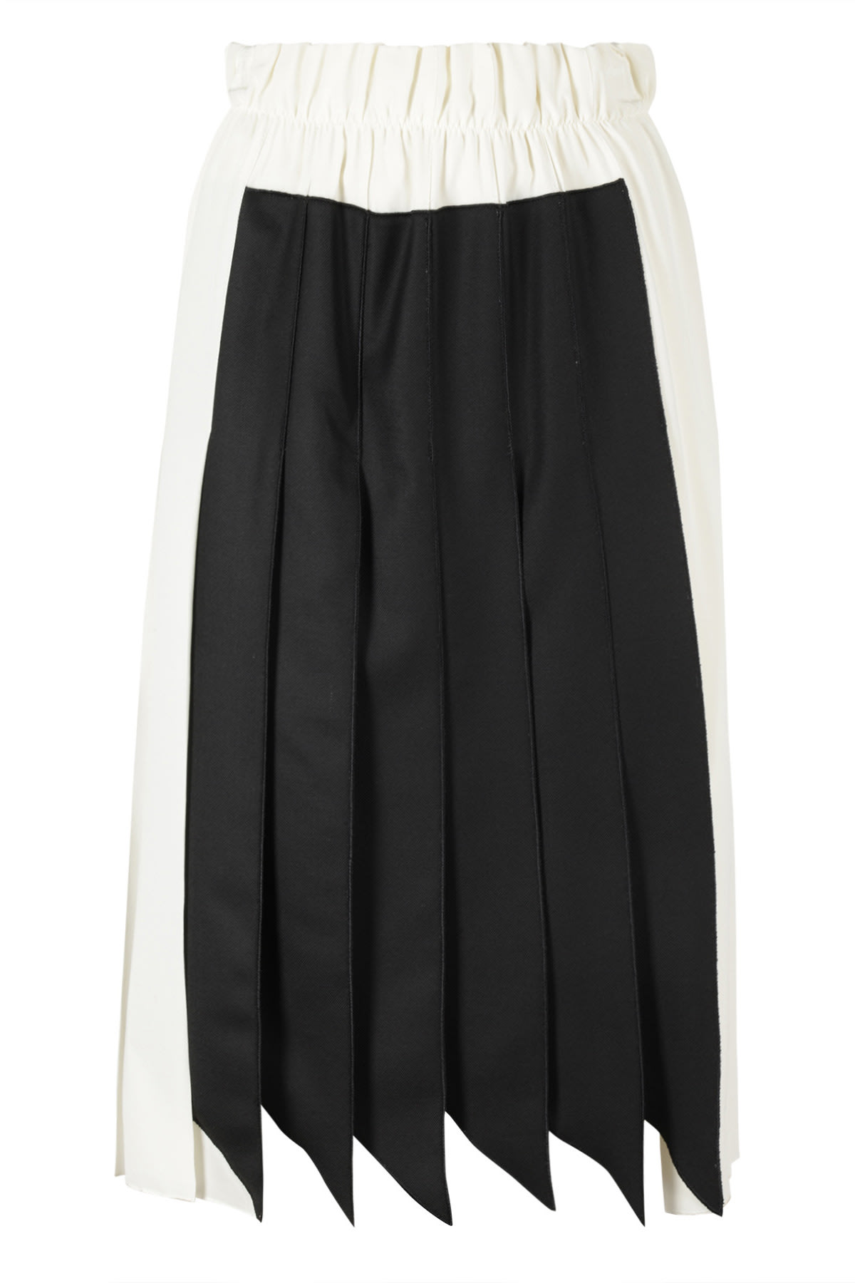 Shop Victoria Beckham Pleated Panel Detail Skirt