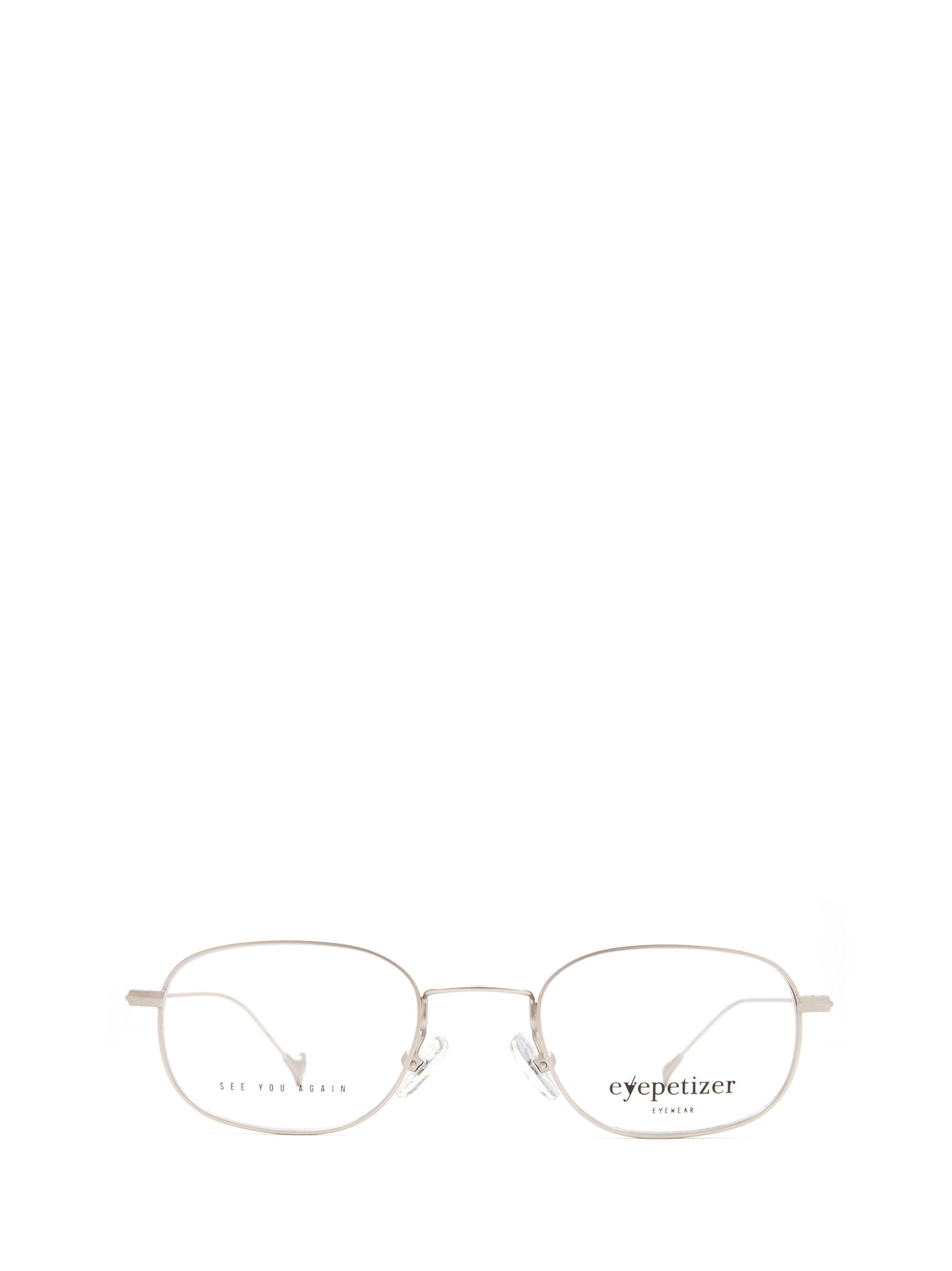 Shop Eyepetizer Philippe Matte Silver Glasses