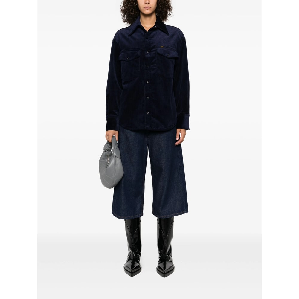 Lois Pipe Cropped Jeans In Blue