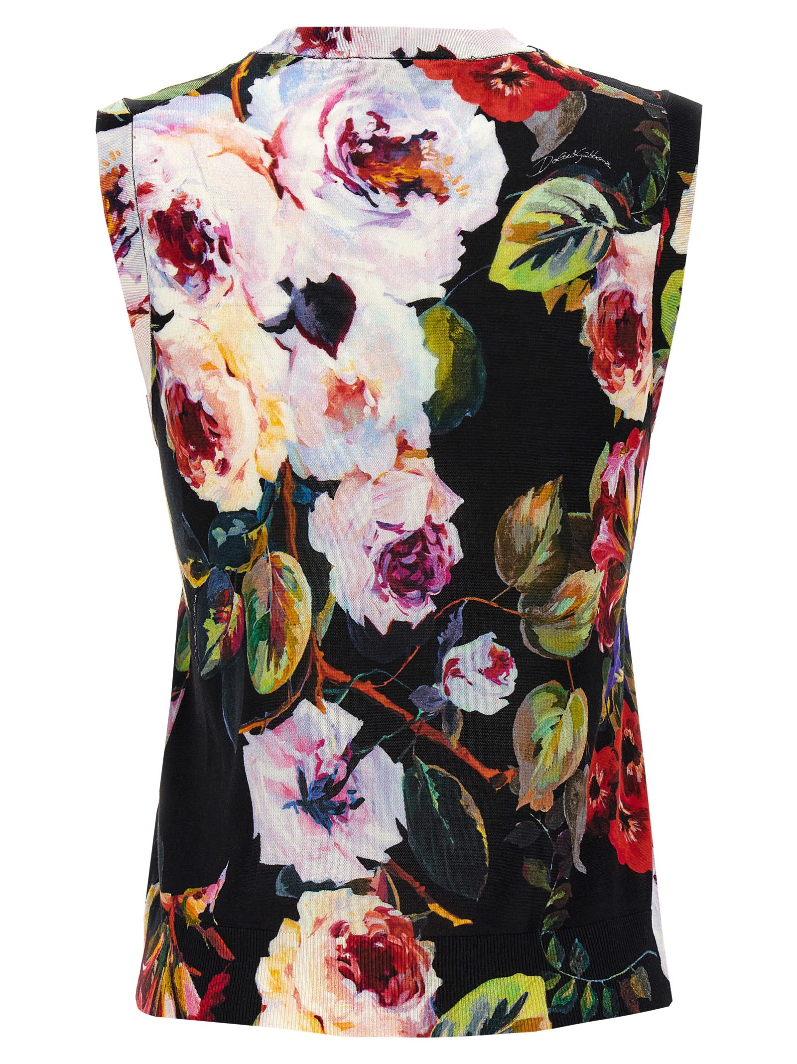 Shop Dolce & Gabbana Roseto Top In Multicolor