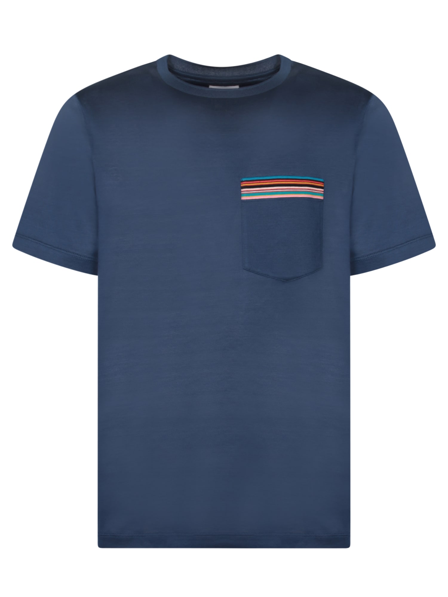 Shop Paul Smith Pocket Blue T-shirt