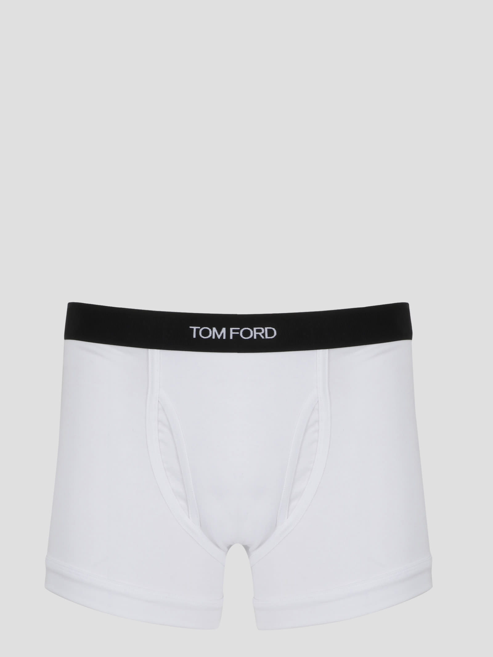 Shop Tom Ford Cotton Boxer Briefs In White
