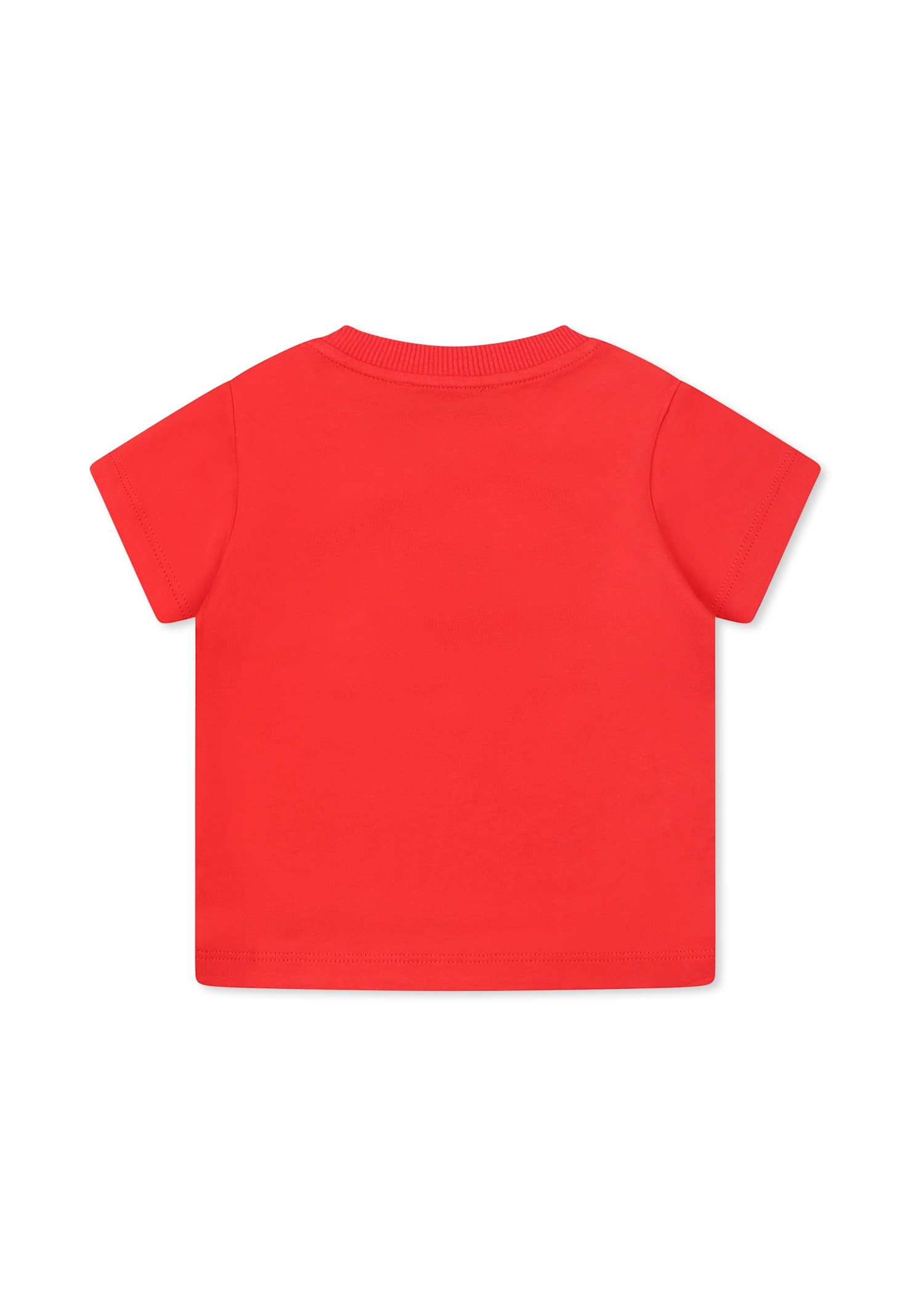 Moschino Red T-shirt For Babykids With Teddy Bears In Red