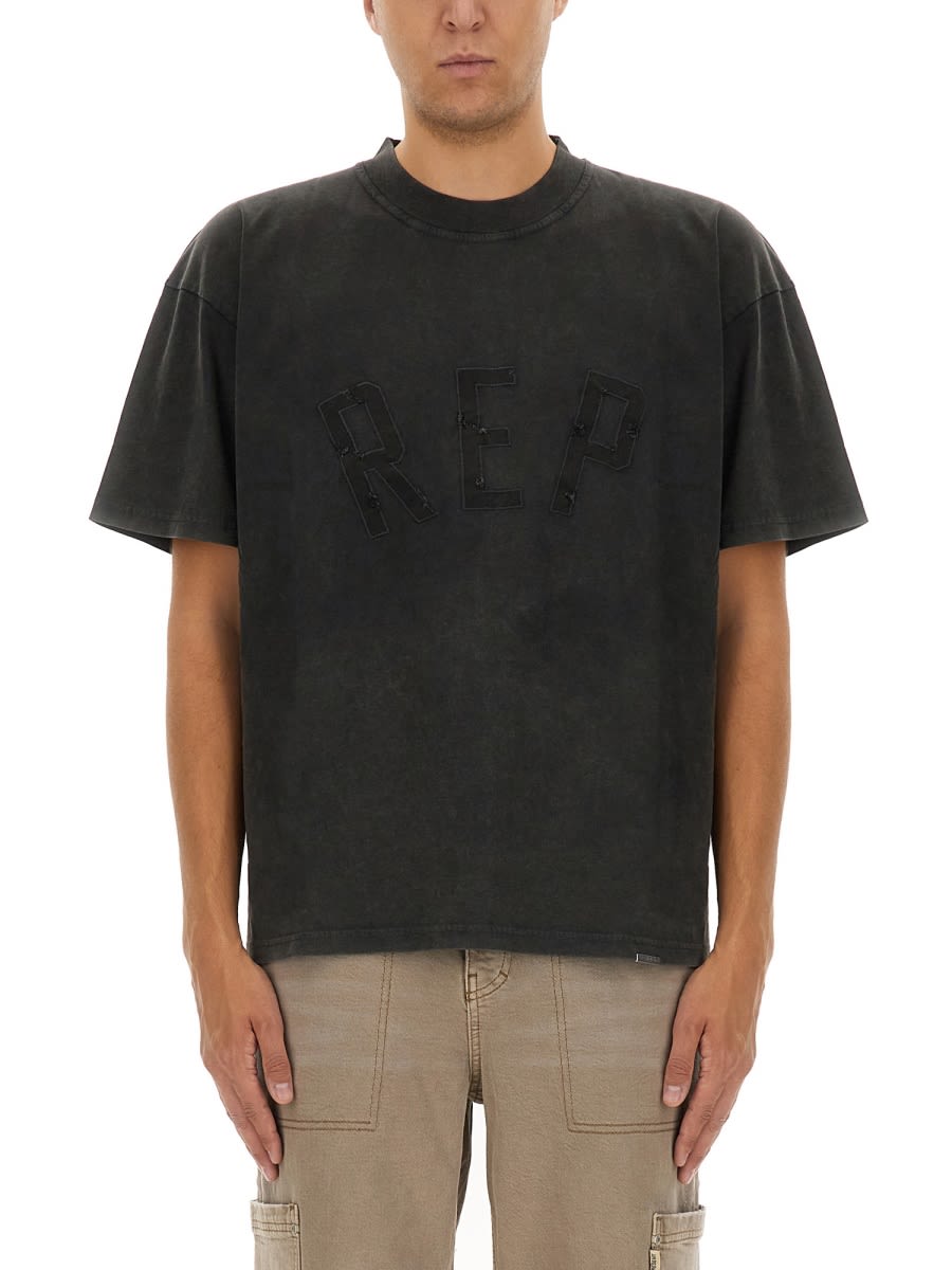 Shop Represent Rep Applique T-shirt In Black