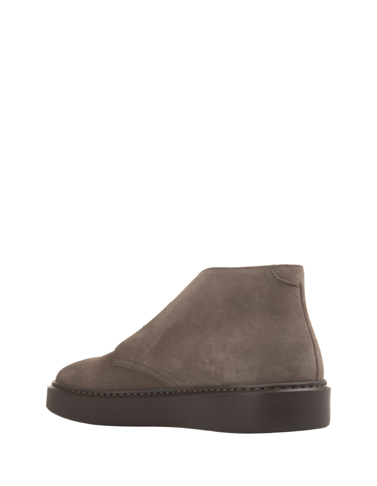 Shop Doucal's Mud Suede Chukka Ankle Boots In Brown