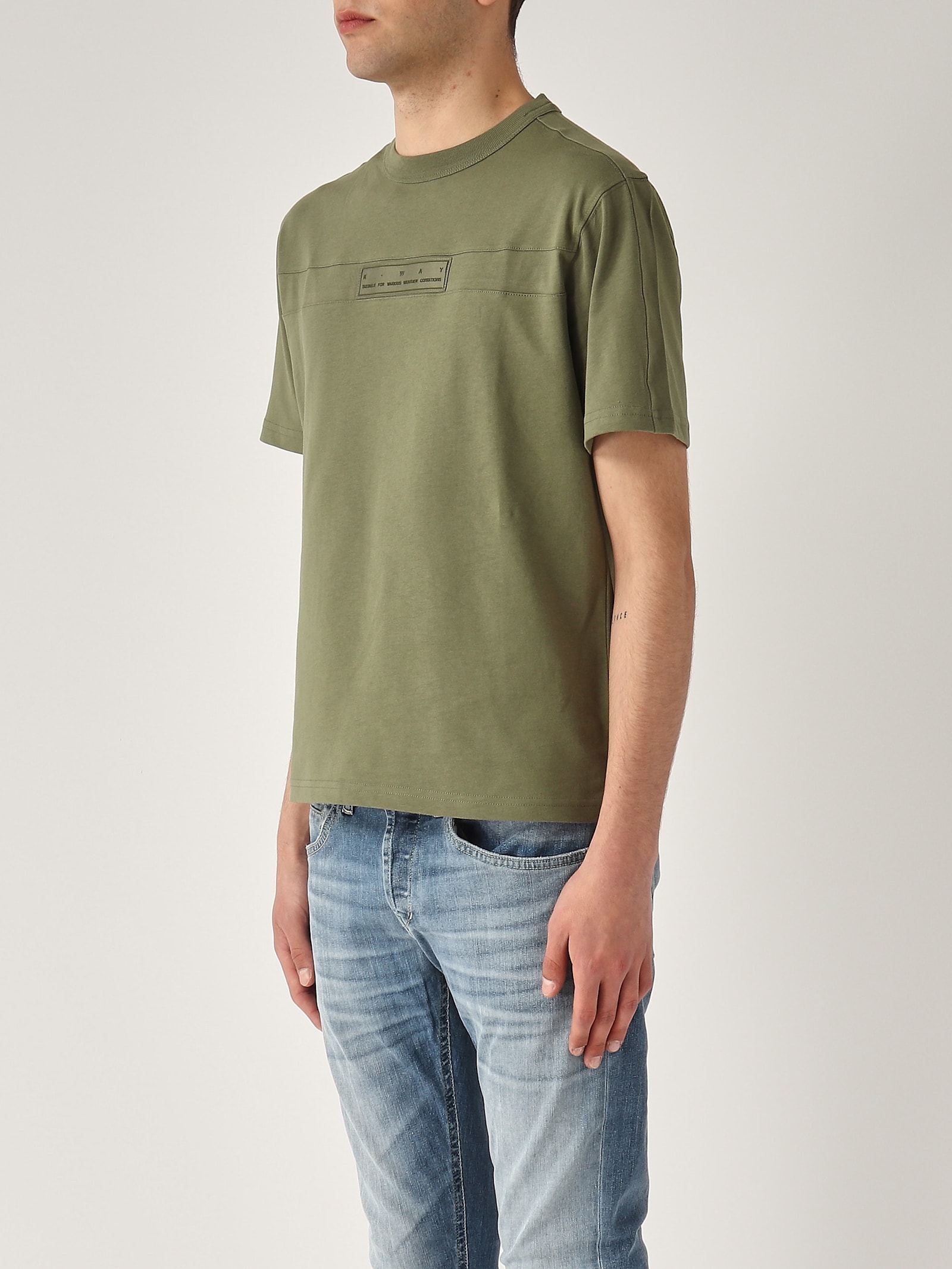 K-way Fantome Double Label T-shirt In Green