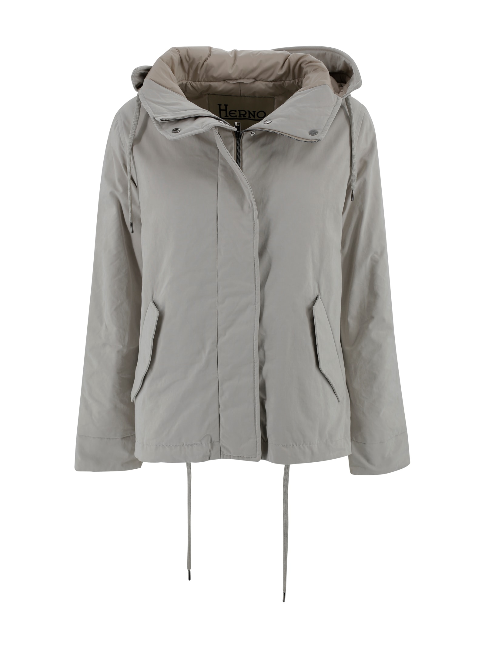 Herno Parka With Hood In Gray