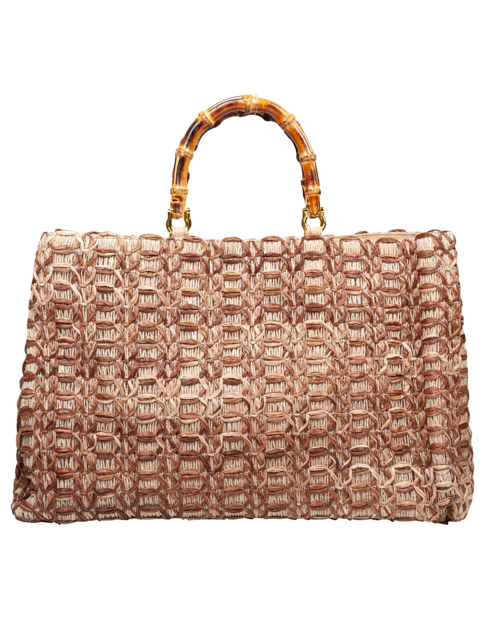LaMilanesa Plage Jute And Viscose Shopping Bag Natural Color