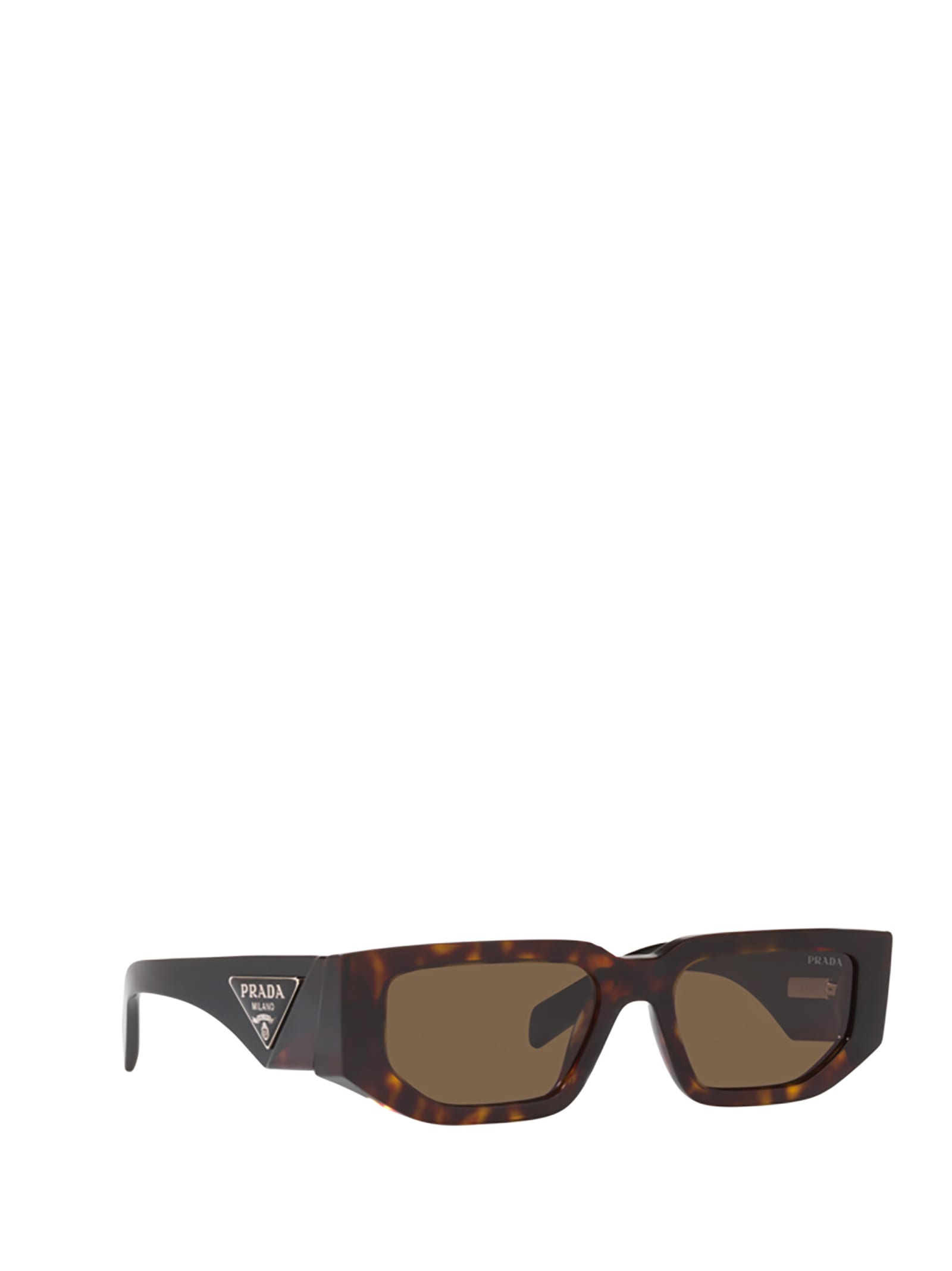 Shop Prada Pr 09zs Tortoise Sunglasses