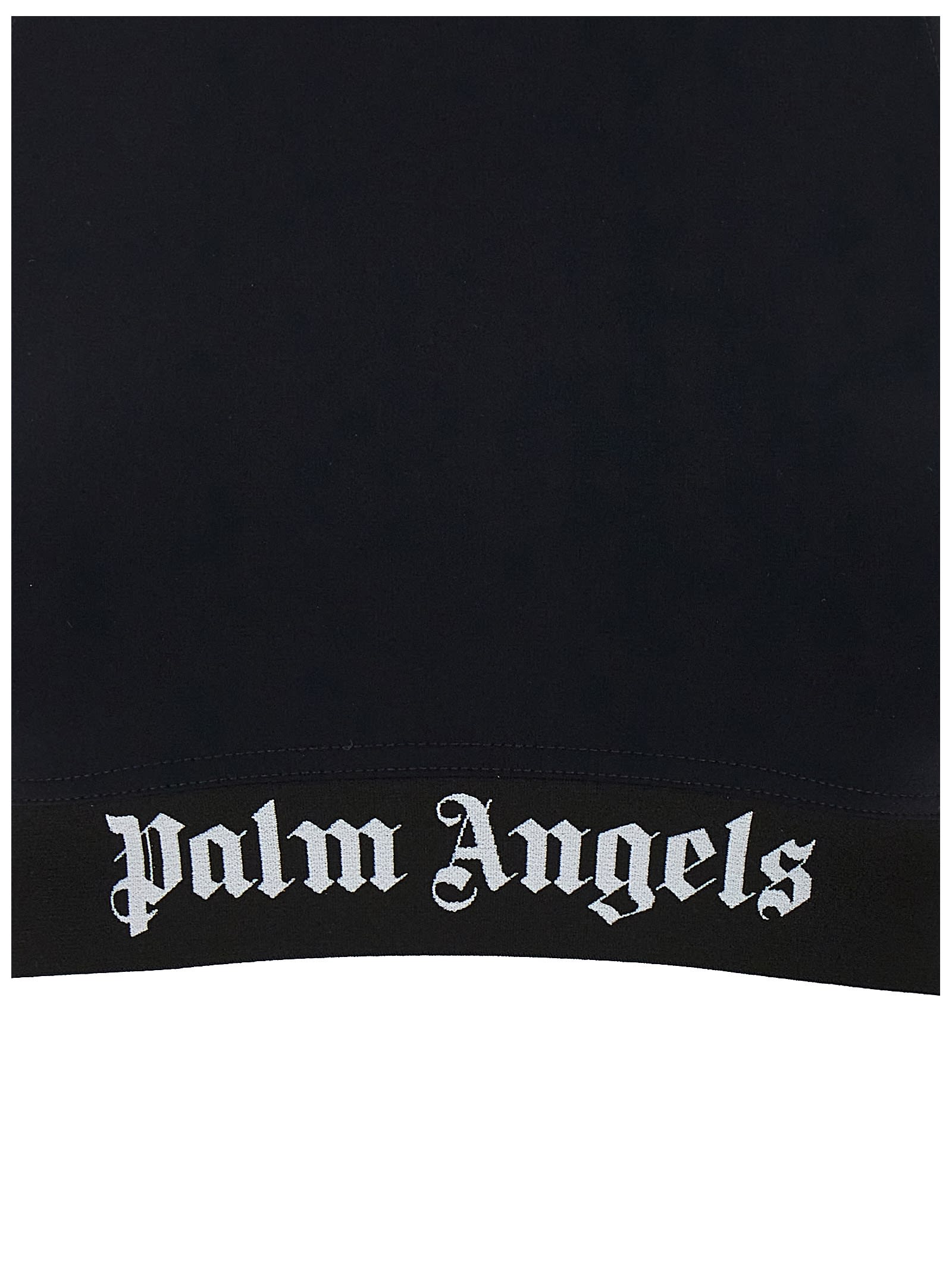 Shop Palm Angels Stretch Nylon Crop Top In 1001