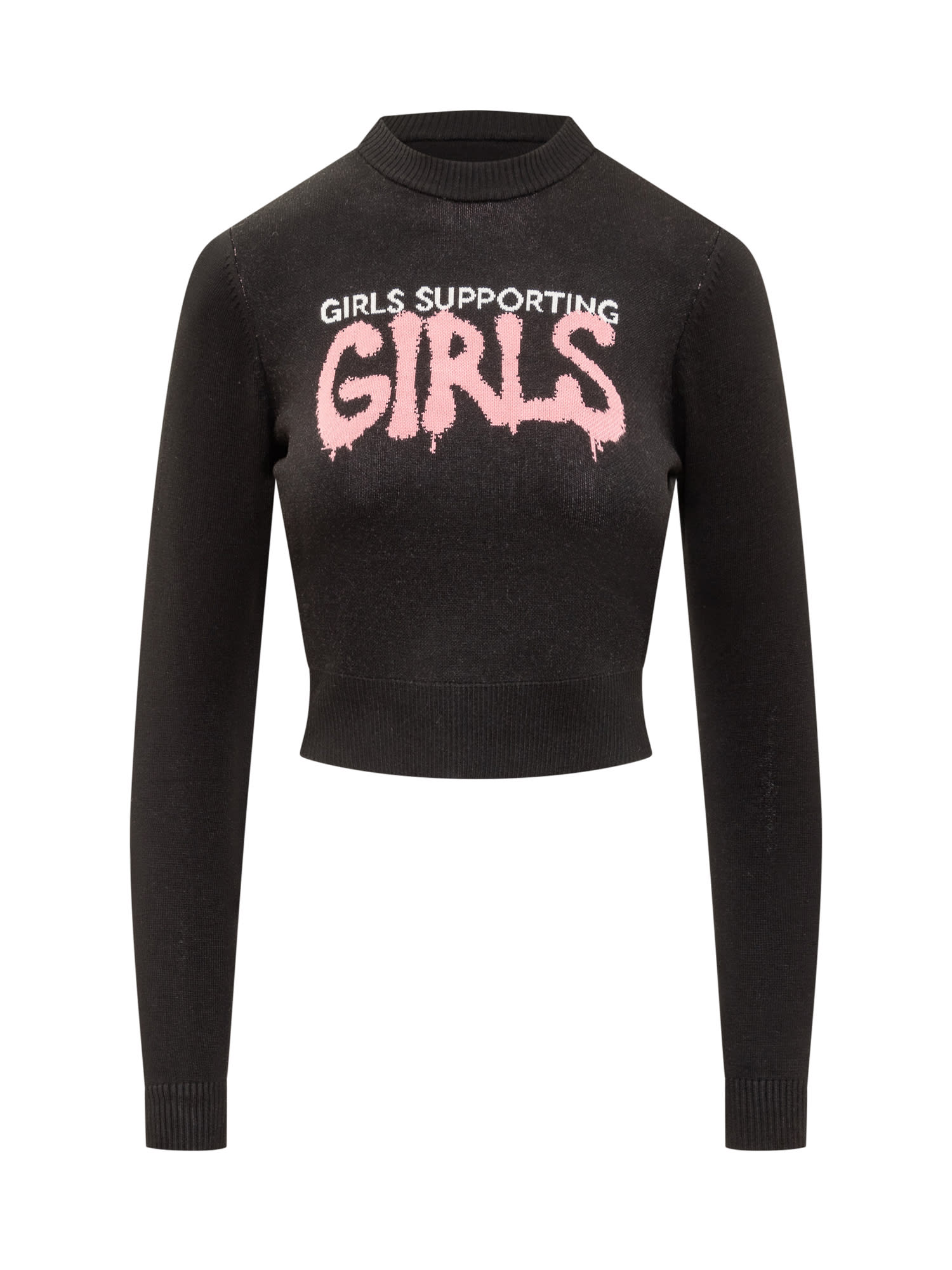 Shop Chiara Ferragni Girls Sweater In Black