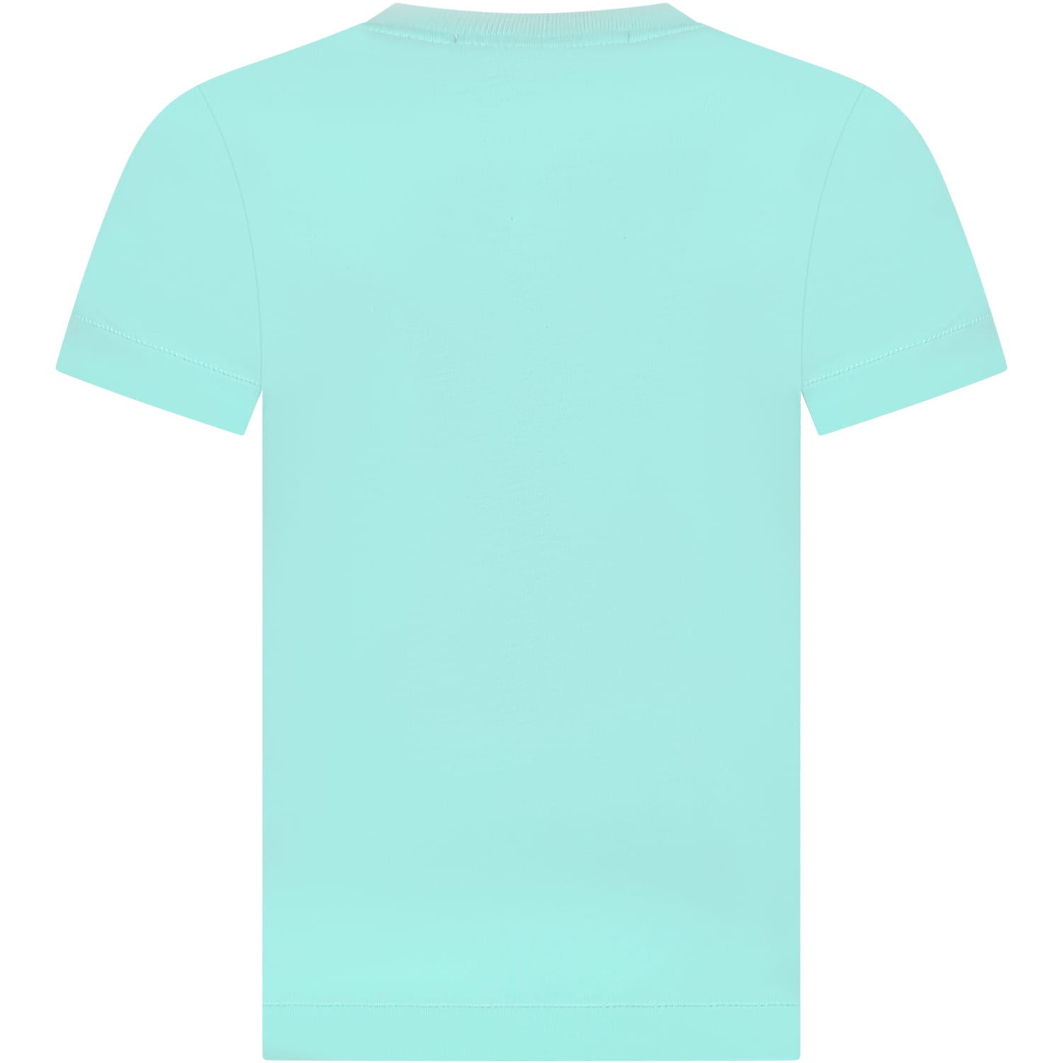 Shop Stone Island Junior Green T-shirt For Boy With Logo