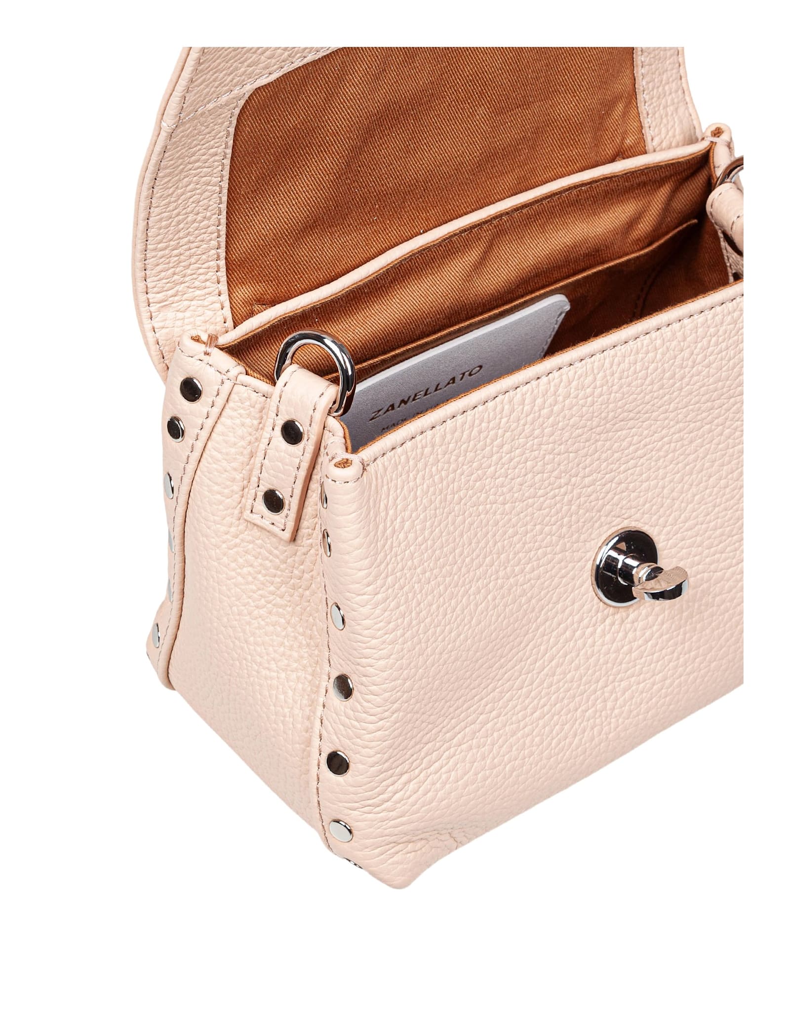 Zanellato Soft Leather Bag That Can Be Carried By Hand Or Over The Shoulder In Pink