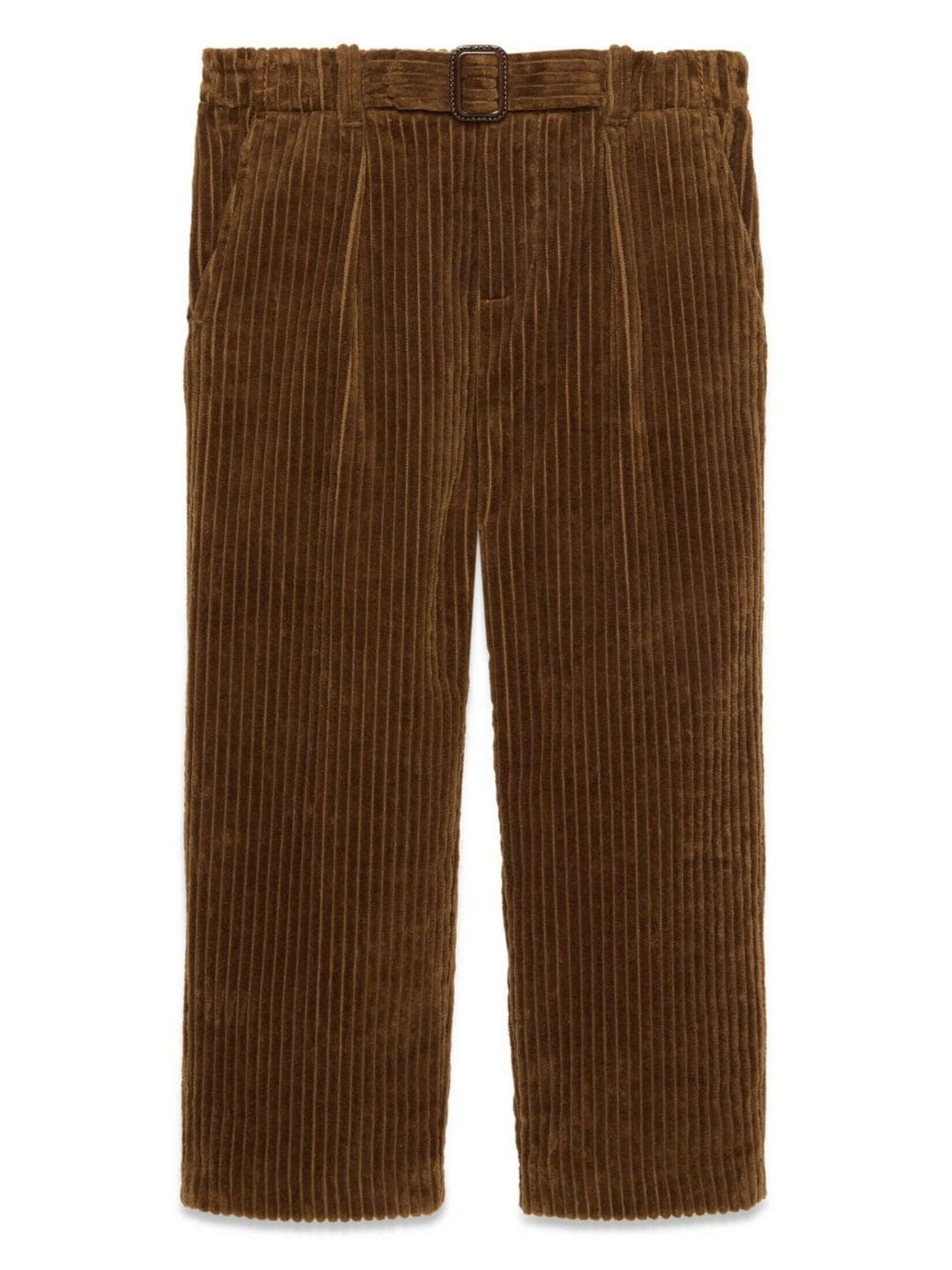 Shop Gucci Brown Corduroy Velvet Trousers