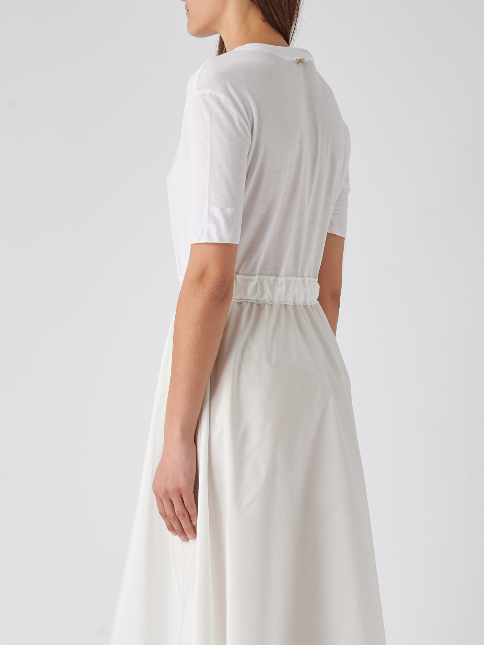 Shop Herno Lyocell Dress In Bianco