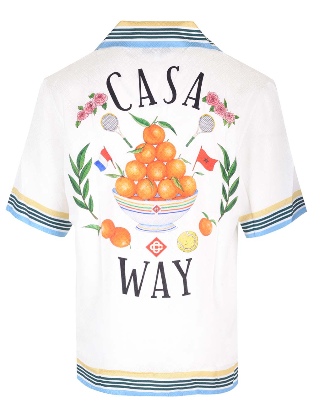 Shop Casablanca Casa Way Silk Shirt In White