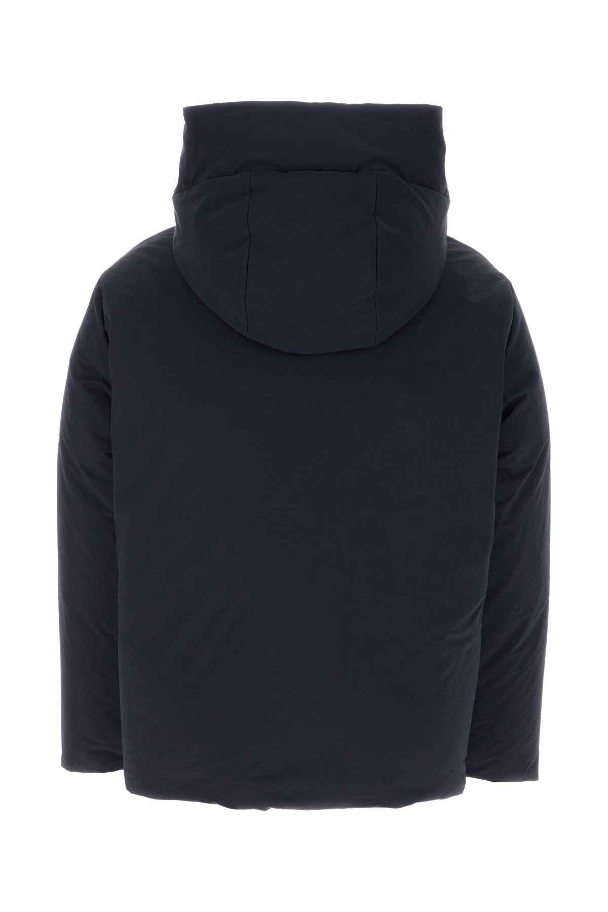 Shop Jil Sander Navy Blue Polyester Down Jacket In 402