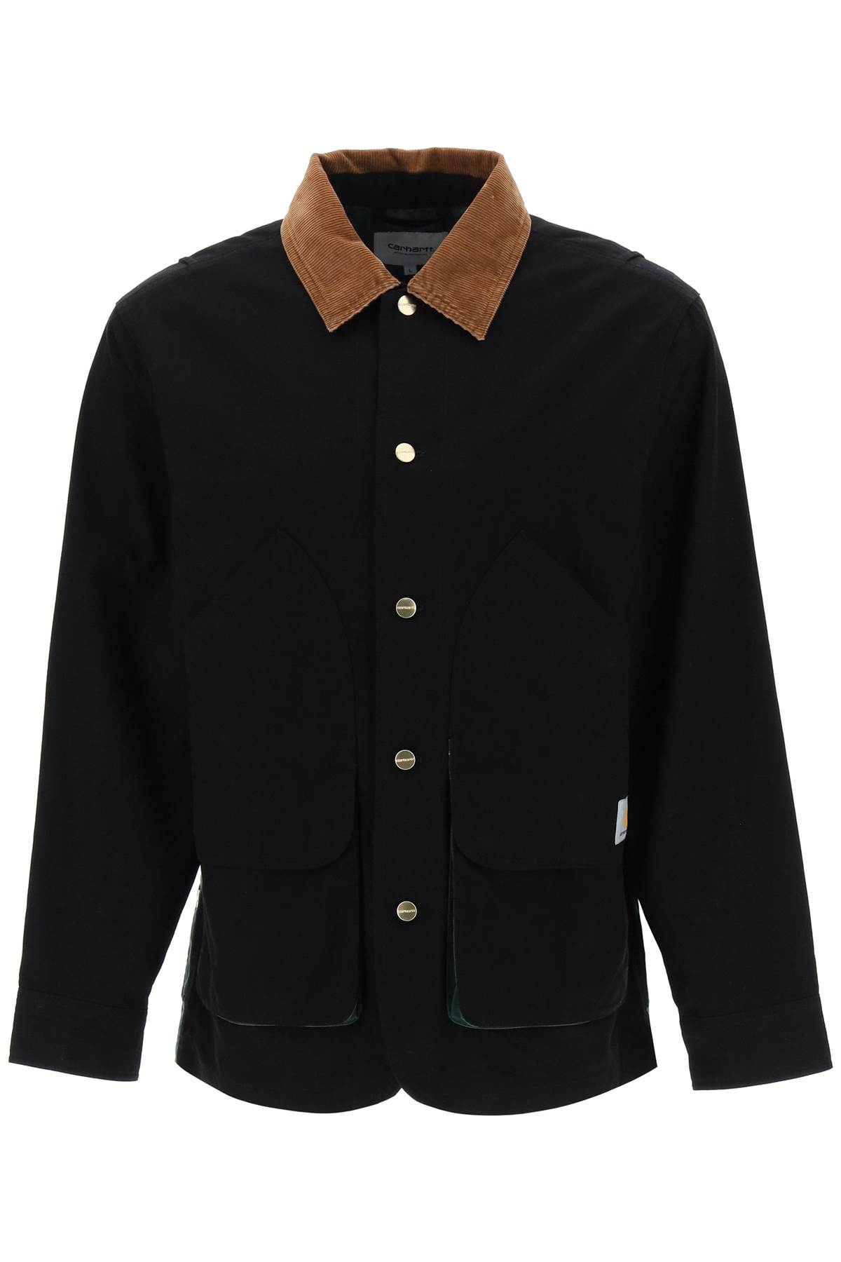 Carhartt Heston Colour Block Jacket In Black Discovery Green (black)